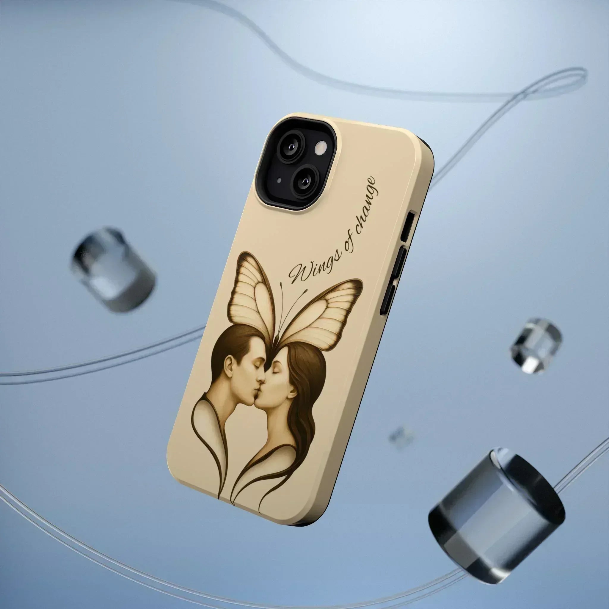Romantic Butterfly Couple Phone Case for iPhone 12-16 and Galaxy S21-S22 - KARARMDESIGN