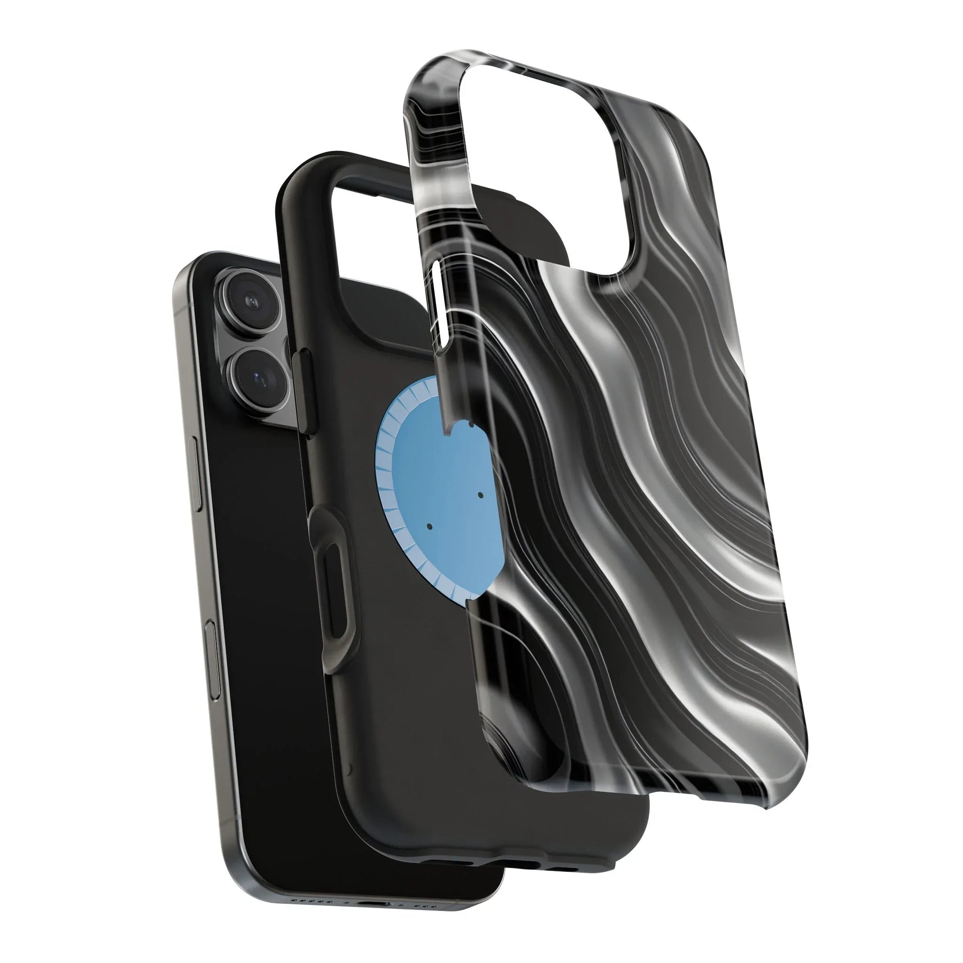 Wavy Illusion Marble Phone Case for iPhone 13-17 - KARARMDESIGN
