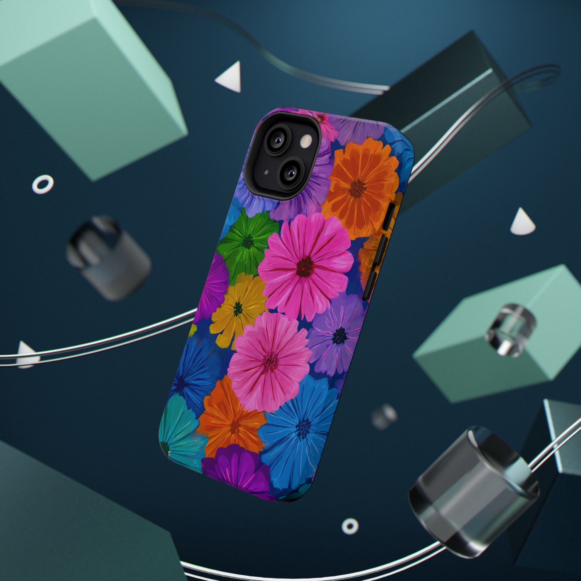 Bloom Pattern Phone Case for iPhone 11-17 and Galaxy S21-S22 Models - KARARMDESIGN