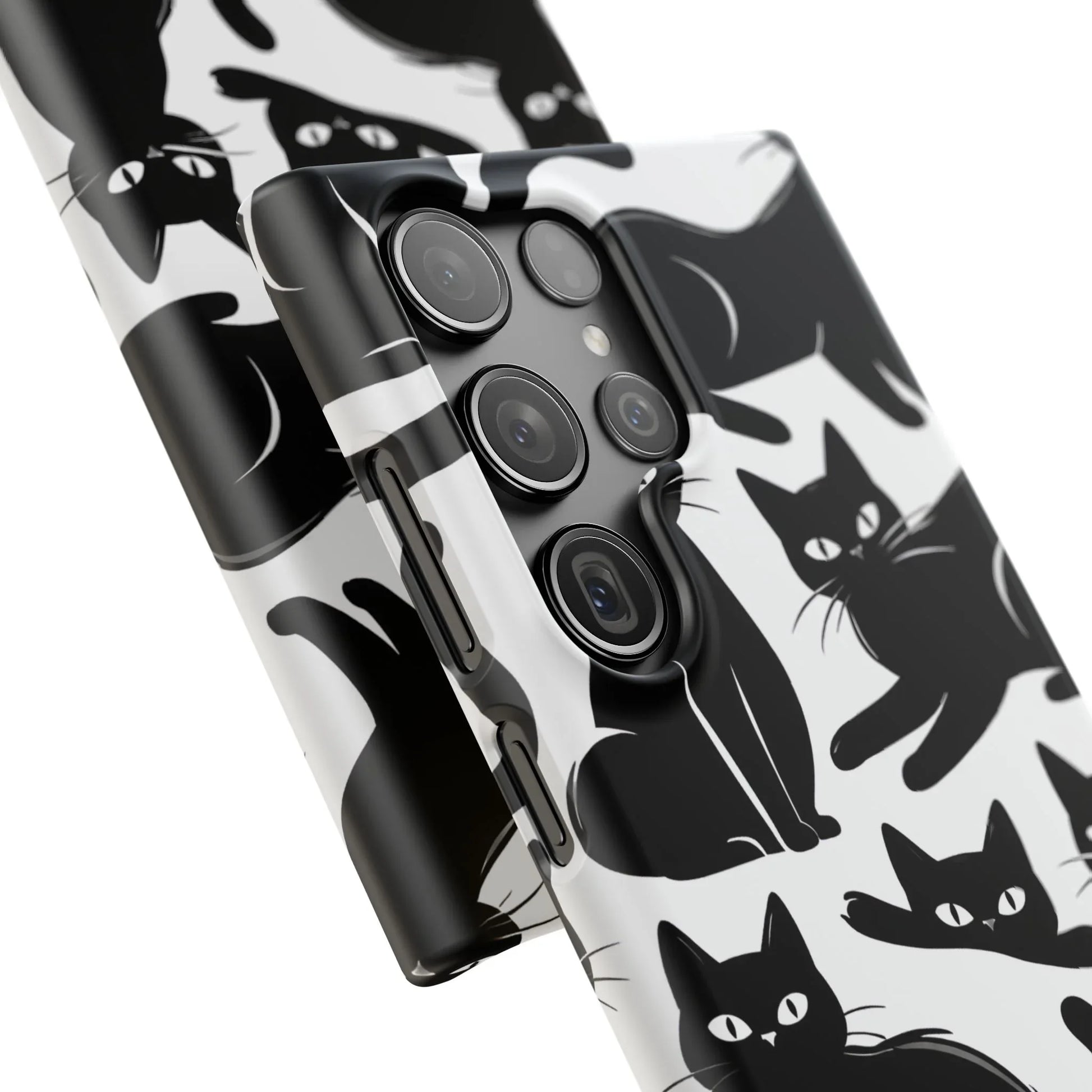 Black Cats Phone Case for iPhone 11-17 and Galaxy S20-S25 - KARARMDESIGN