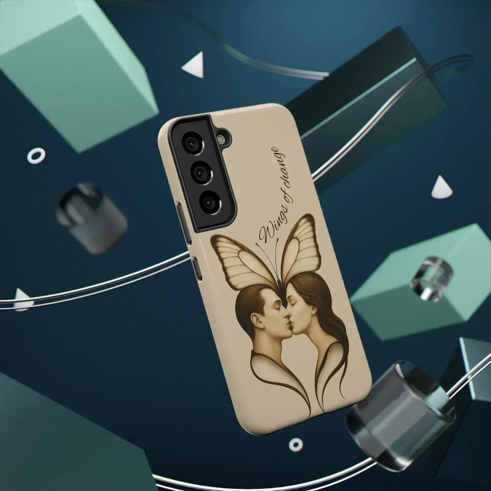 Romantic Butterfly Couple Phone Case for iPhone 12-16 and Galaxy S21-S22 - KARARMDESIGN