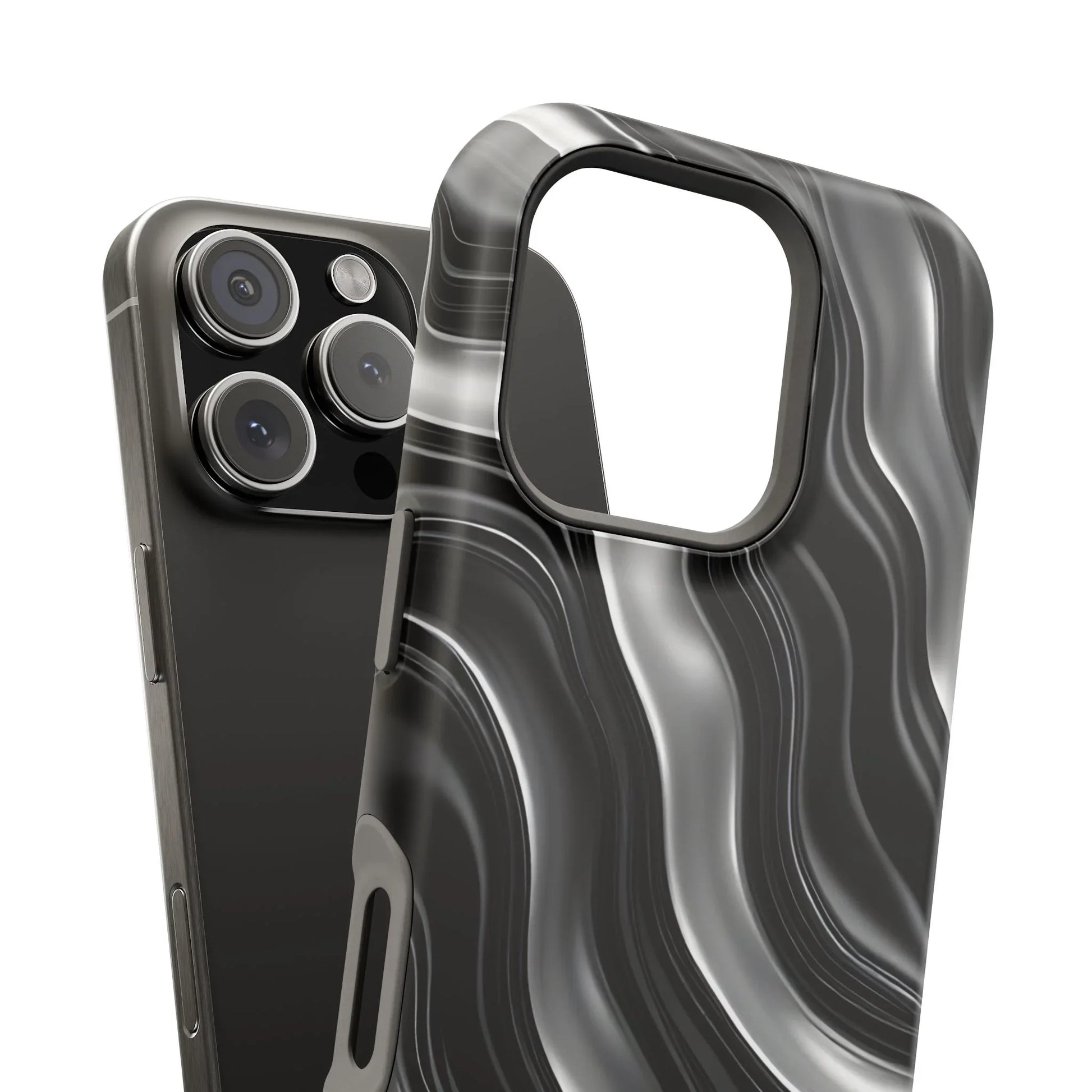 Wavy Illusion Marble Phone Case for iPhone 13-17 - KARARMDESIGN