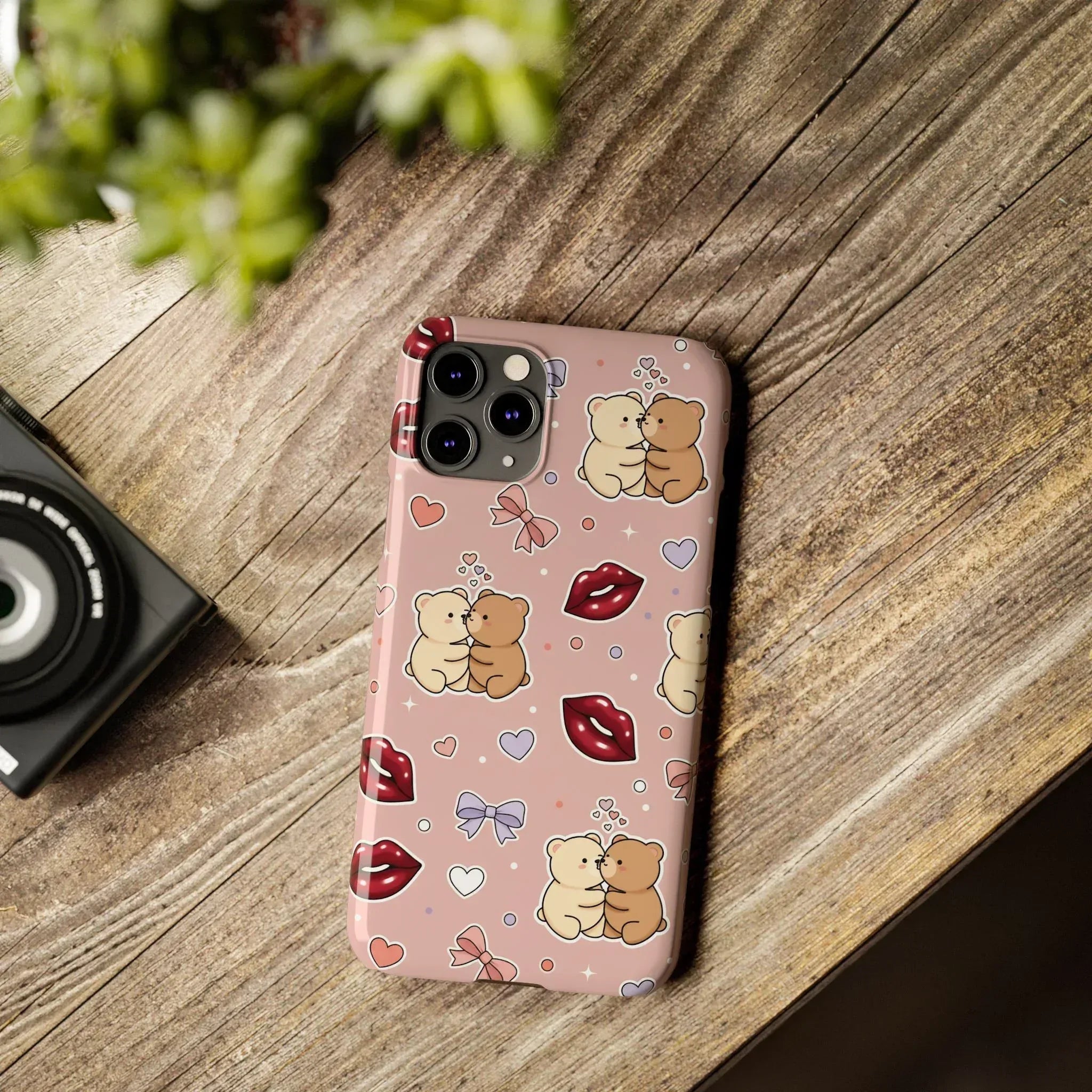 Bear Hug Bliss Phone Case for iPhone 11-17 - KARARMDESIGN
