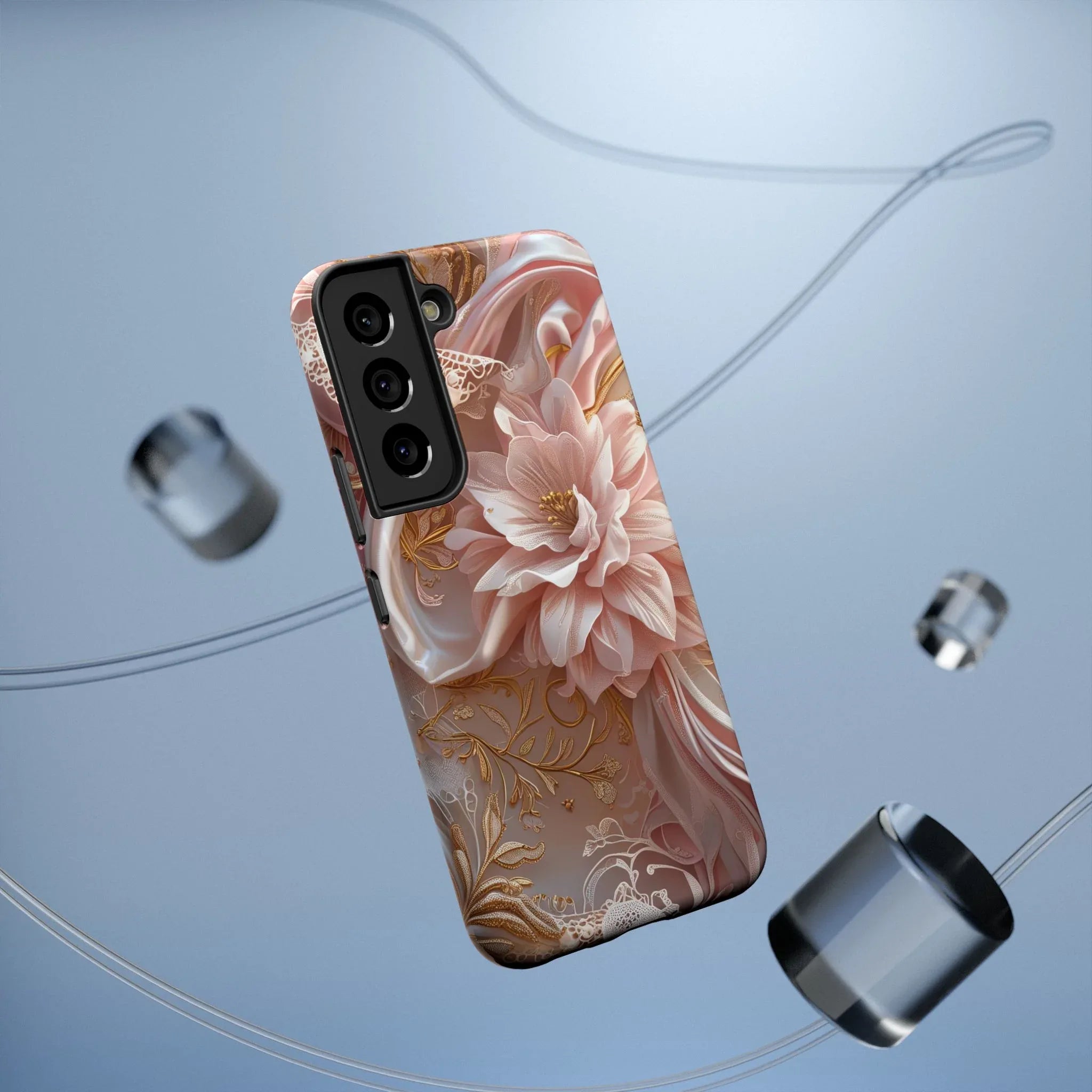 Elegant Floral Phone Case for iPhone 11-17 and Samsung Galaxy S21-S22 - KARARMDESIGN