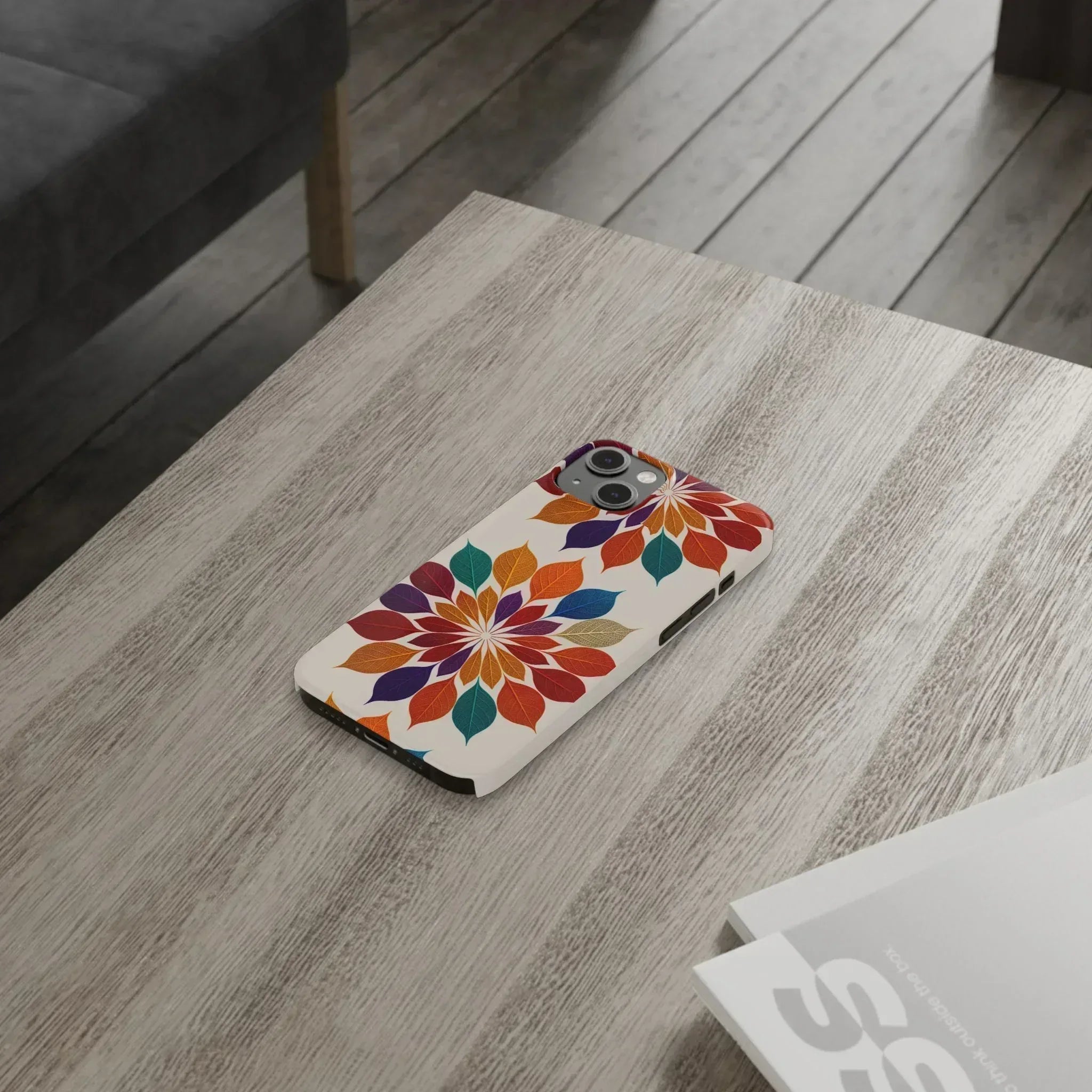 Leaf Mandala Phone Case for iPhone 11-16 - KARARMDESIGN