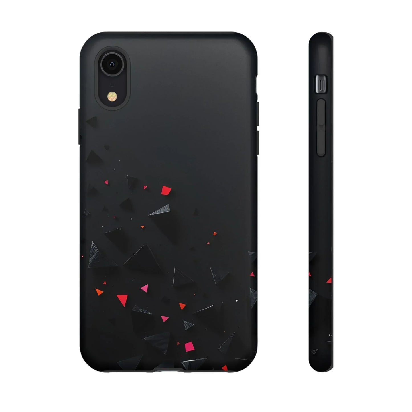 Black and Red Neon Phone Case for iPhone 8-16 and Pixel up to 9 Models - KarArmDesign