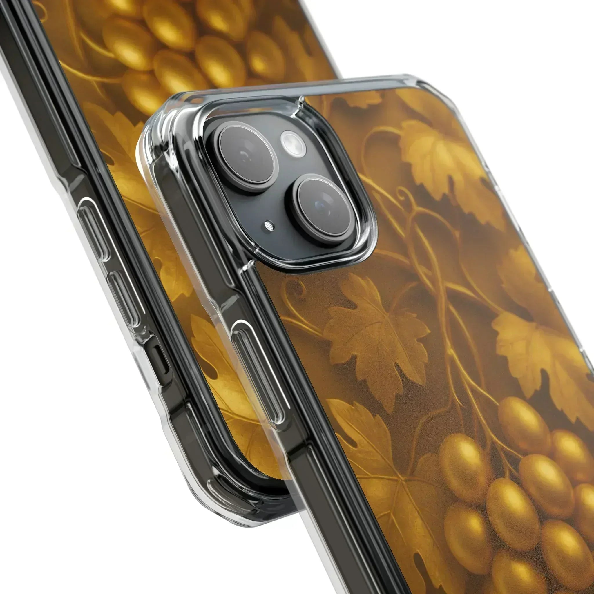 Golden Grapes Phone Case for iPhone 14–16 - KARARMDESIGN