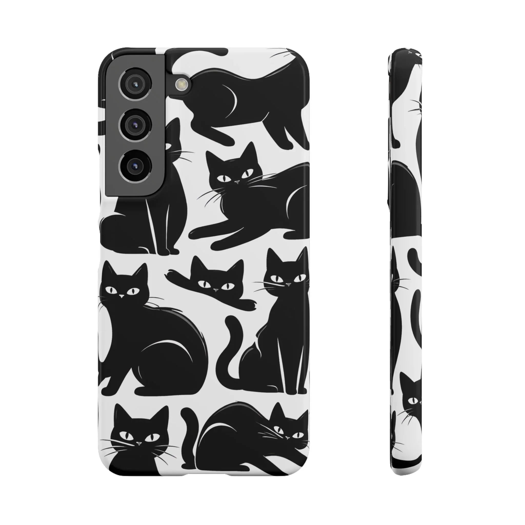 Black Cats Phone Case for iPhone 11-17 and Galaxy S20-S25 - KARARMDESIGN