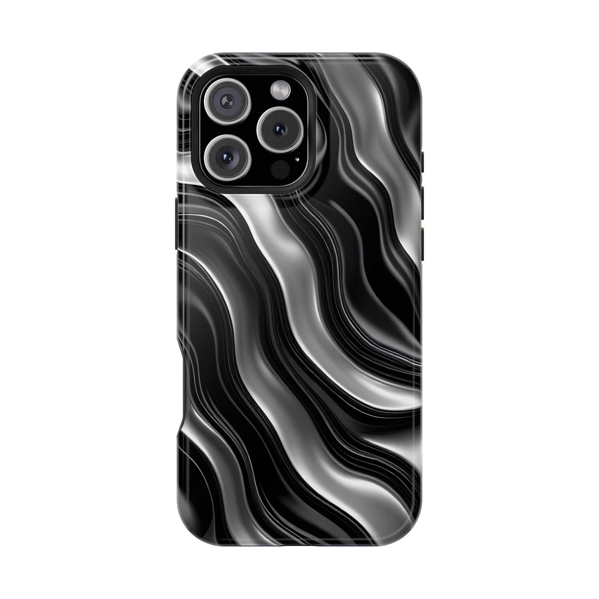 Wavy Illusion Marble Phone Case for iPhone 13-17