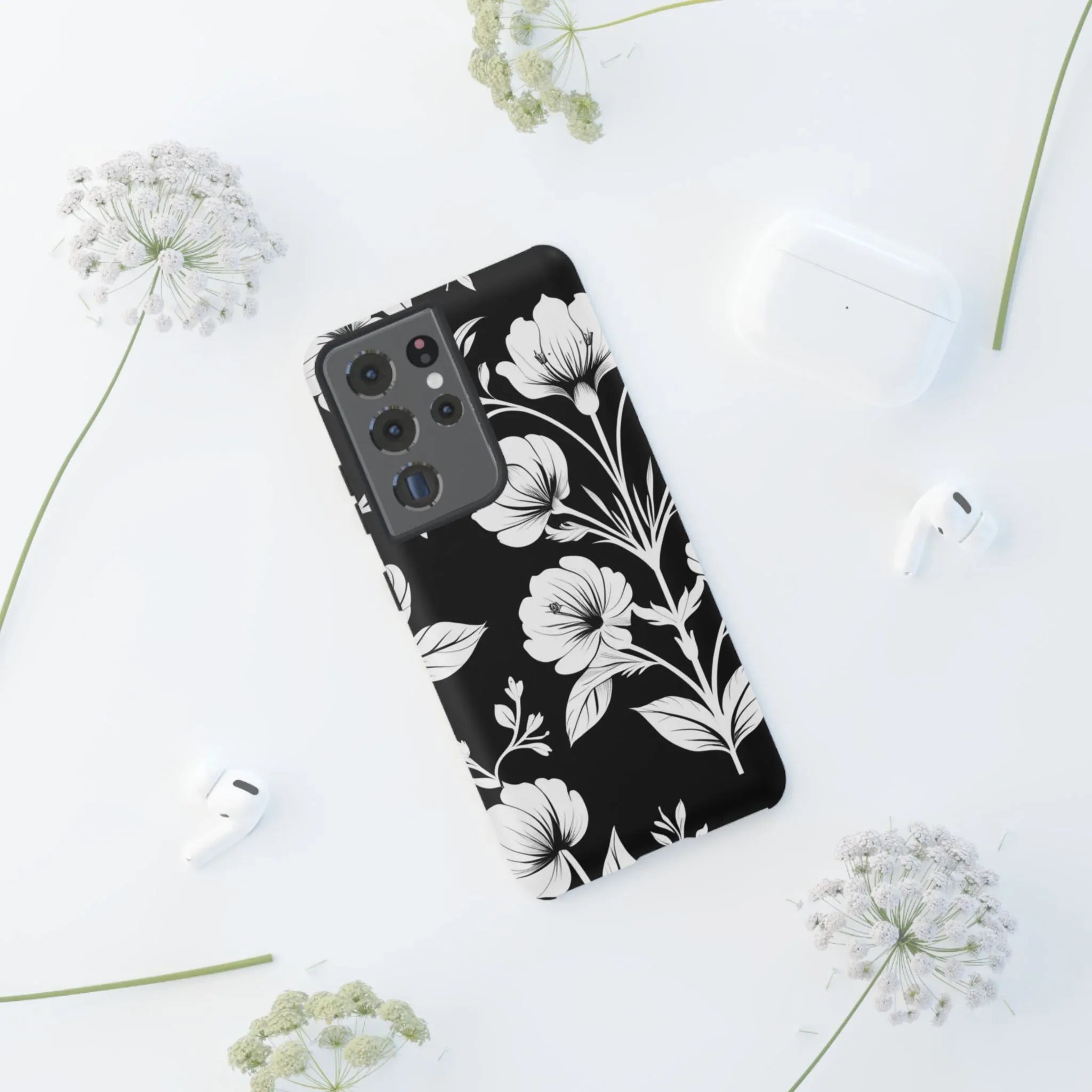 Elegant Floral Phone Case for Galaxy S20-S25 - KARARMDESIGN