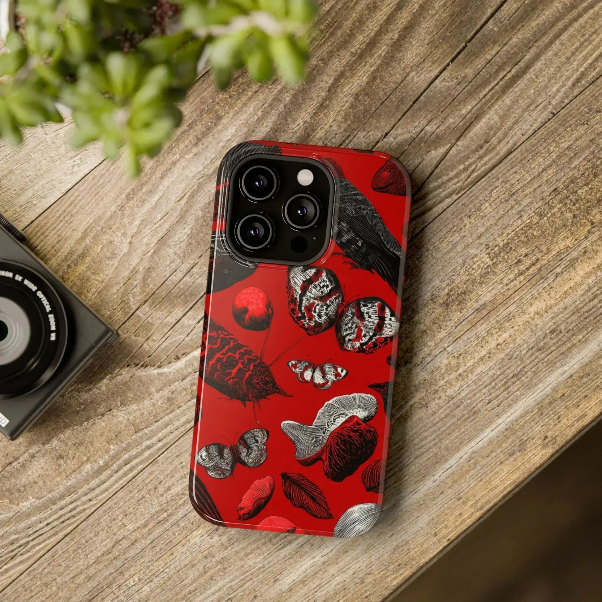 Crimson Wilderness Phone Case for iPhone 11-17 - KARARMDESIGN
