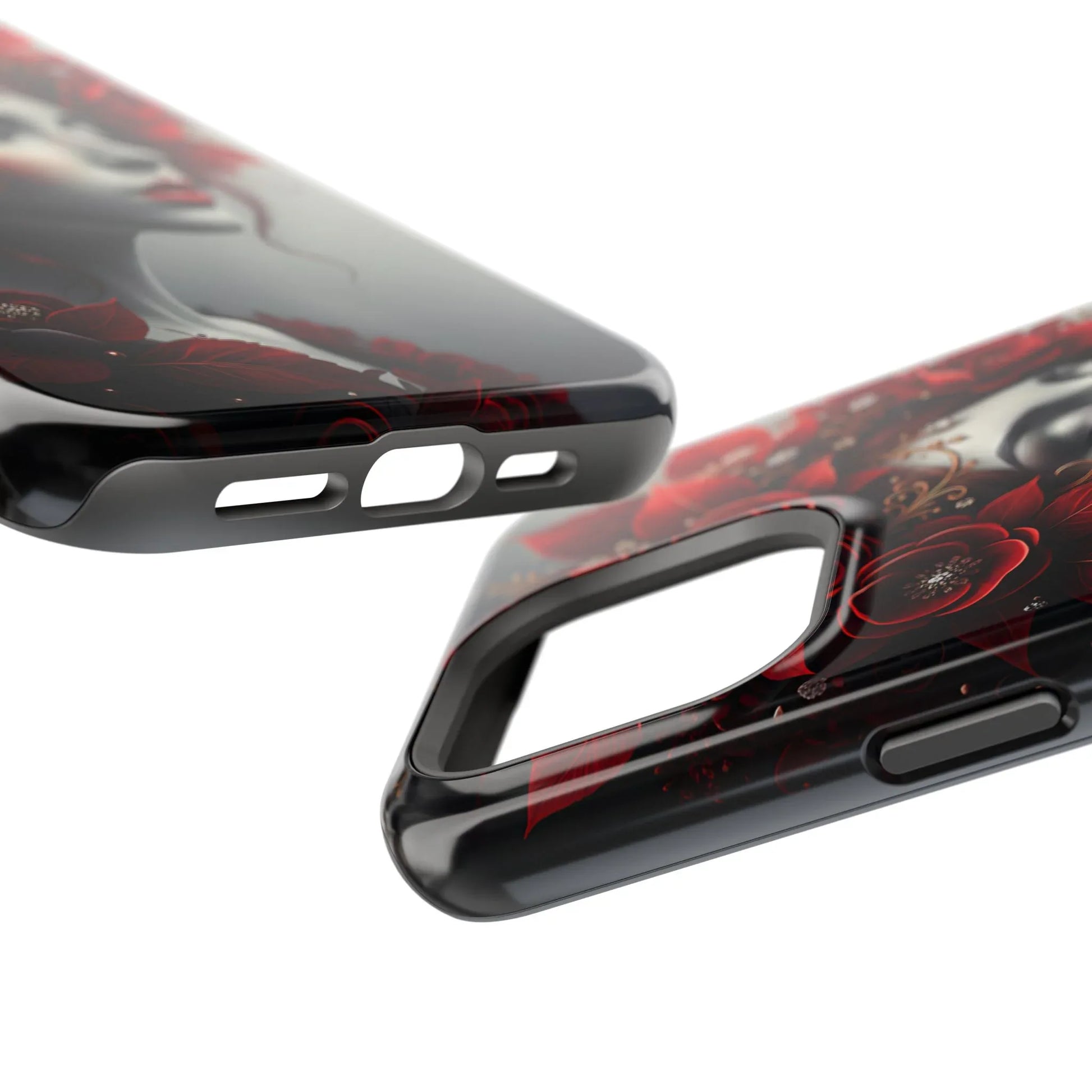 Scarlet Bloom Portrait Phone Case for iPhone 13-17 - KARARMDESIGN