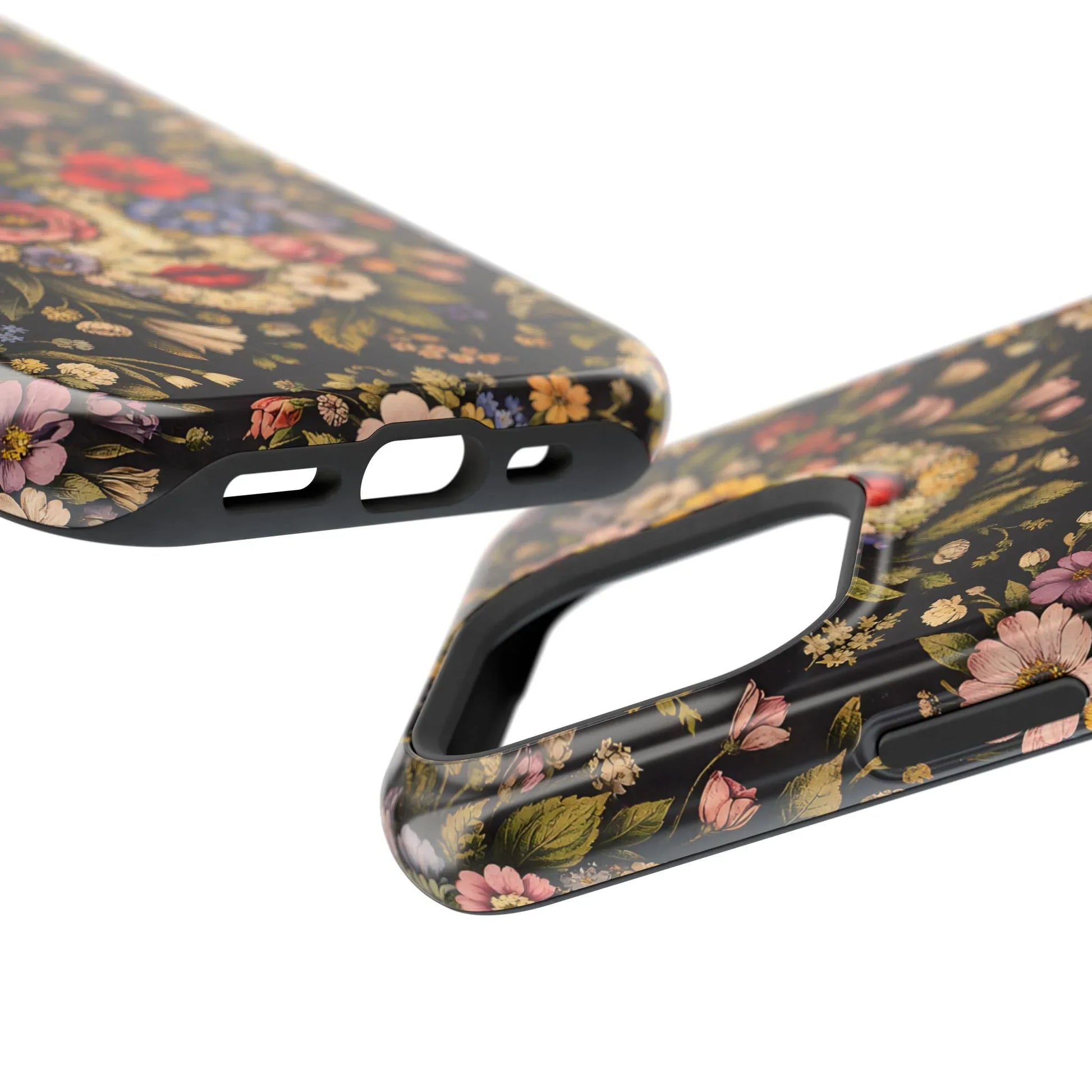 Vintage Flower Face Phone Case for iPhone 13-17 - KARARMDESIGN