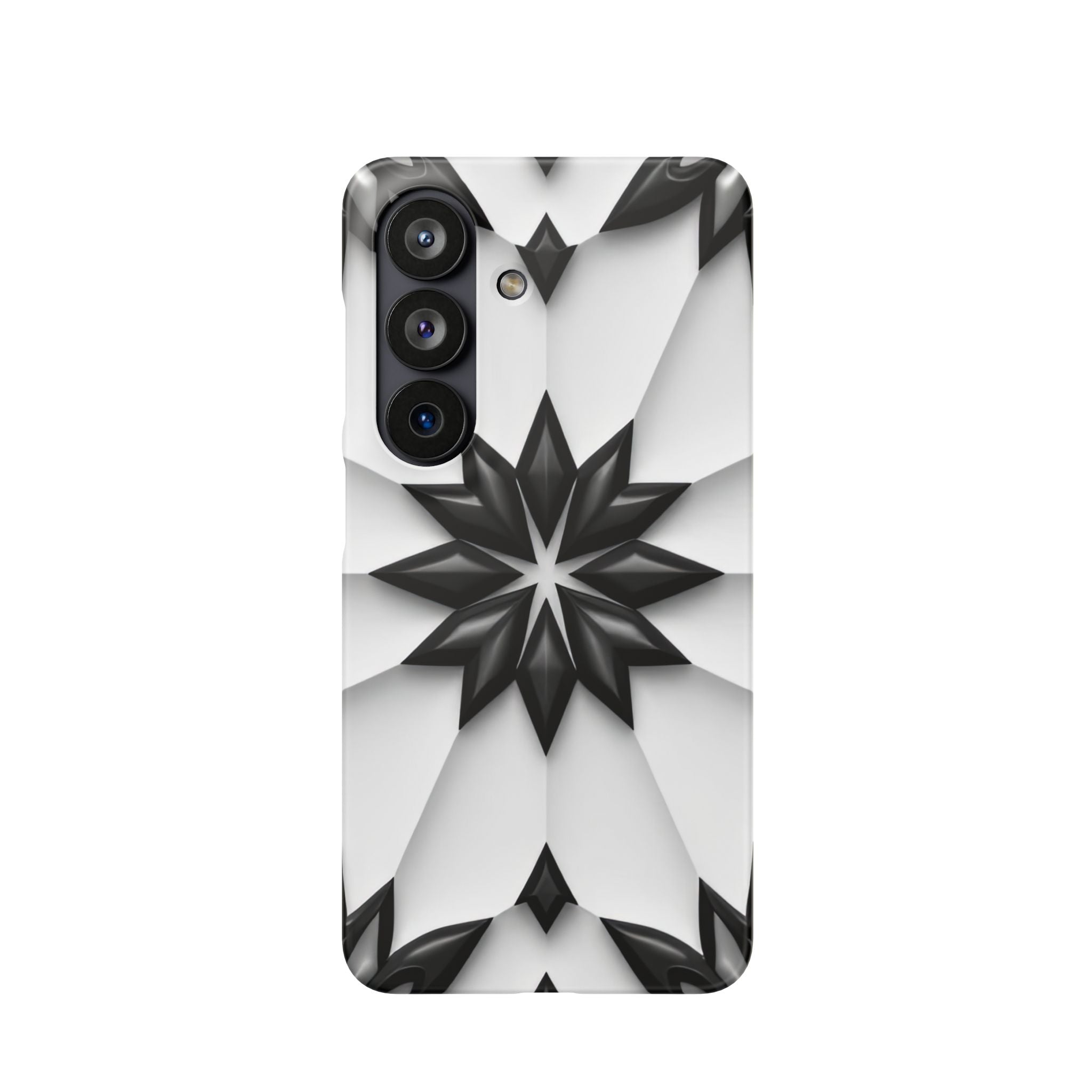 Black & White Geometric Snap Case for iPhone & Samsung Galaxy