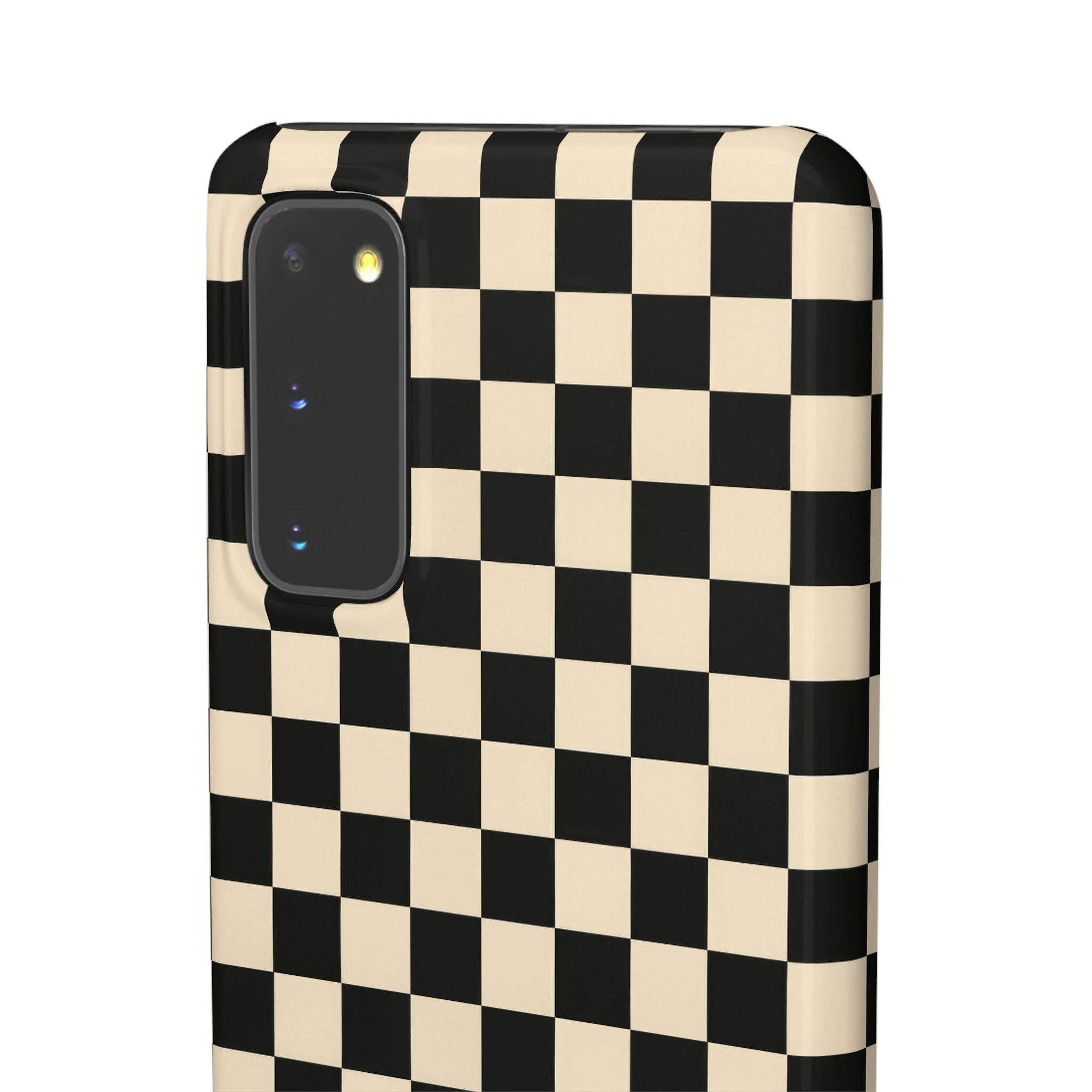 Stylish Matte Checker Phone Case for iPhone 11-17 & Galaxy S20-S26