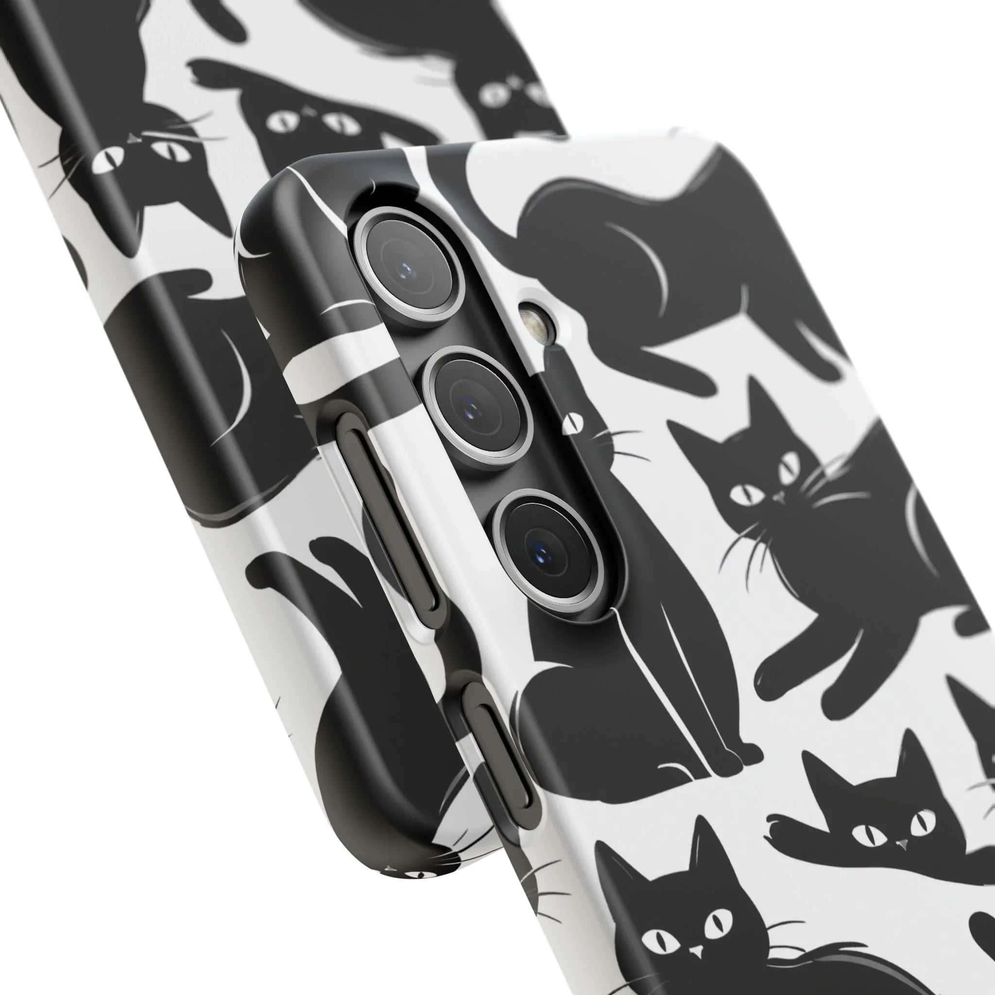 Black Cats Phone Case for iPhone 11-17 and Galaxy S20-S25 - KARARMDESIGN