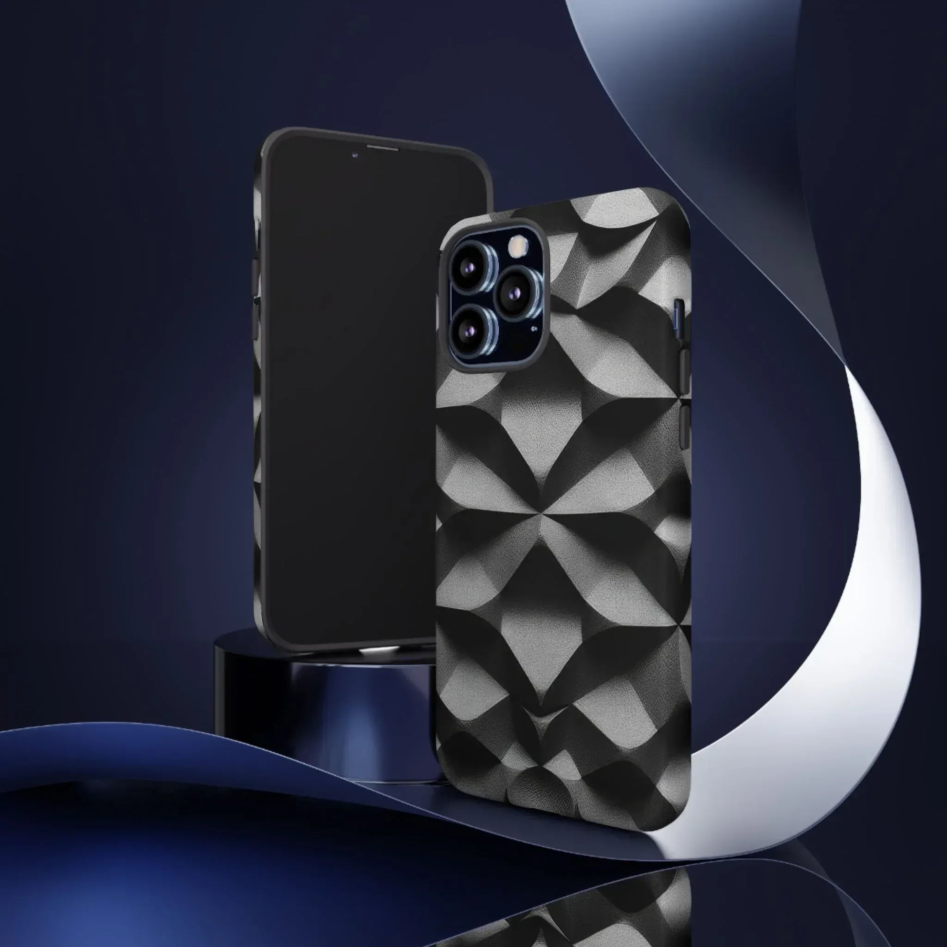 3D Geometric Phone Case for iPhone 8–17 - KARARMDESIGN