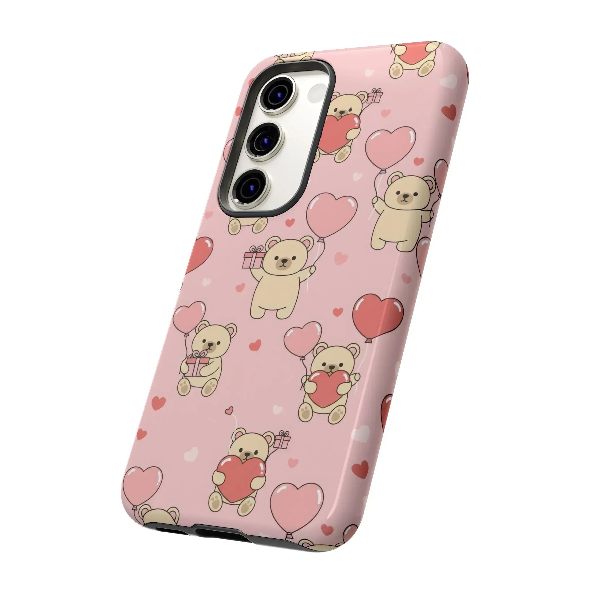 Teddy's Valentine Parade Phone Case for iPhone 11-17 and Galaxy S21-S25 - KARARMDESIGN