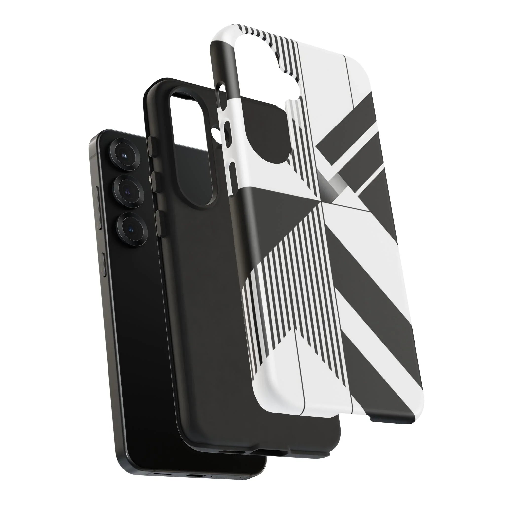 Monochrome Tough Phone Case for iPhone 11-16 and Galaxy S20–S25 - KARARMDESIGN