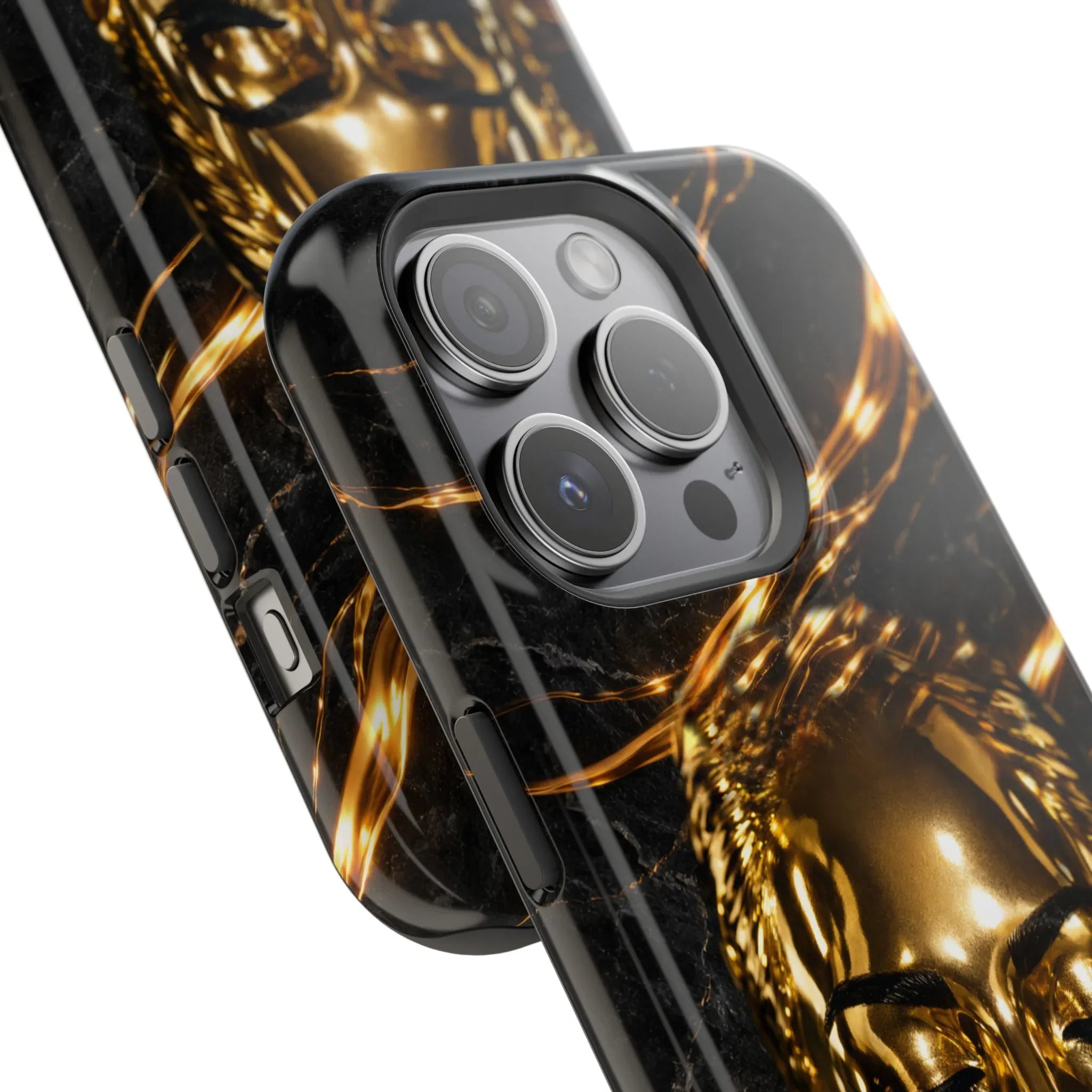 Luxury Gold Portrait Phone Case for iPhone 11-17 and Galaxy S21-S25 - KARARMDESIGN