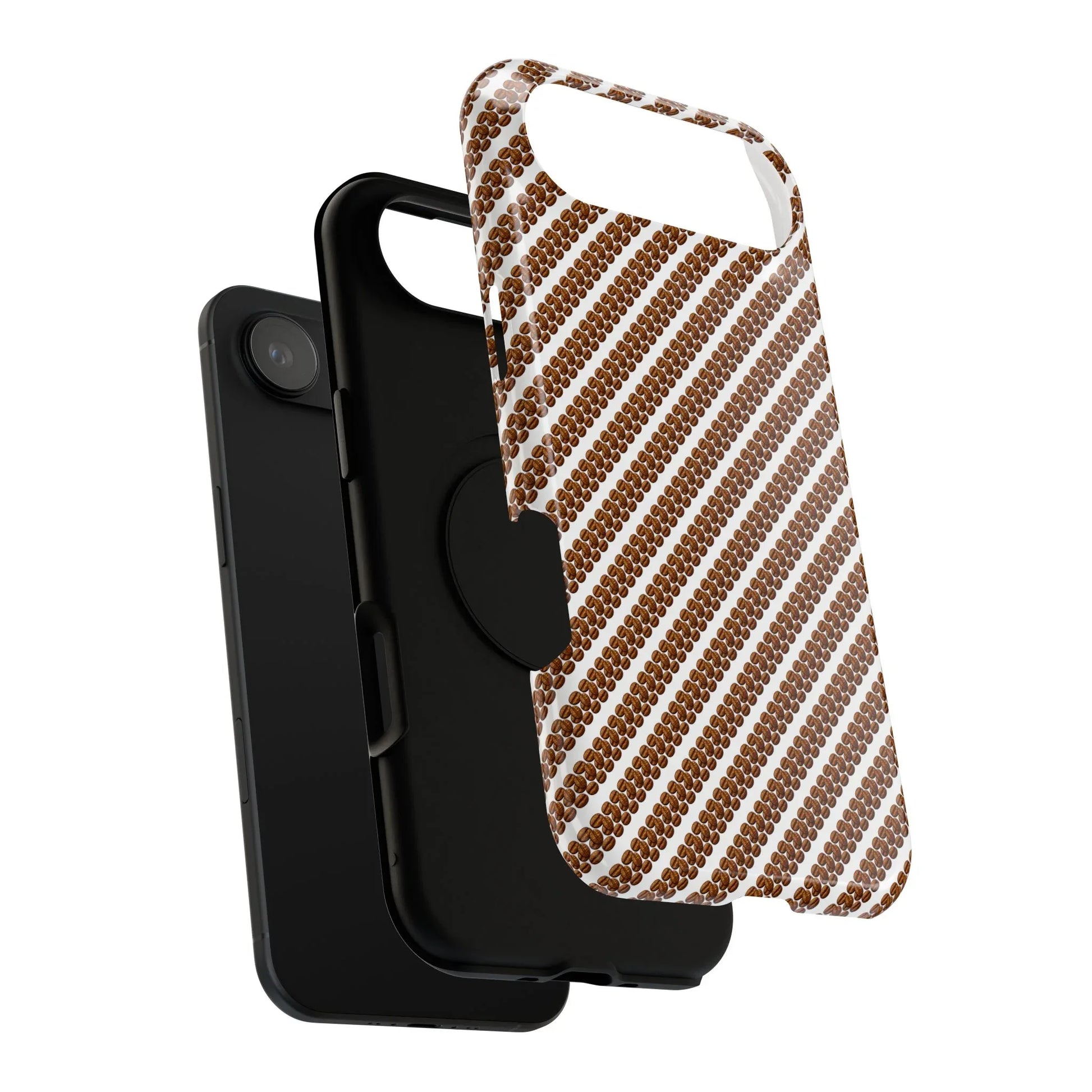 Stylish Coffee Pattern Phone Case for iPhone 11–17 and Galaxy S21–S22 - KARARMDESIGN