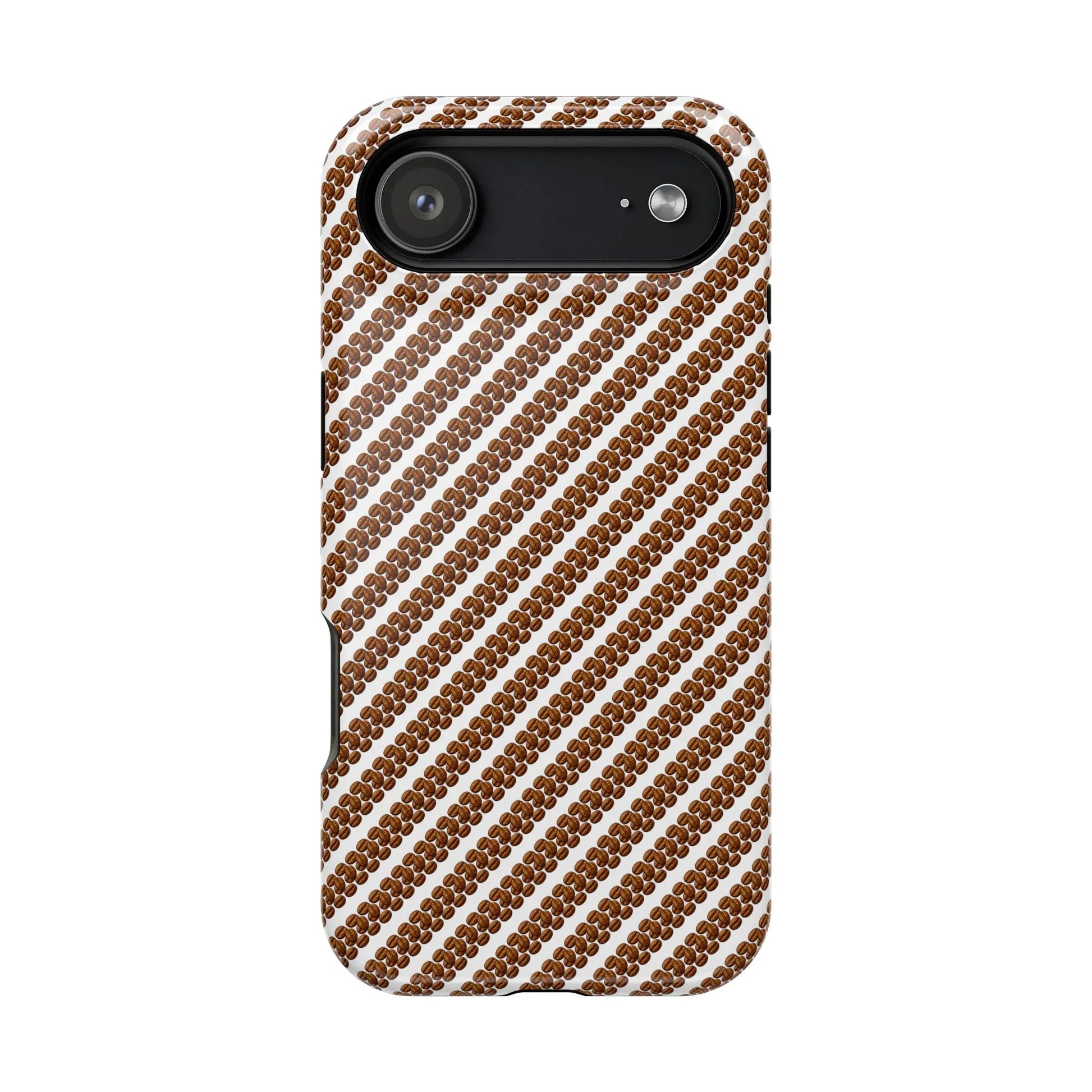 Stylish Coffee Pattern Phone Case for iPhone 11–17 and Galaxy S21–S22 - KARARMDESIGN