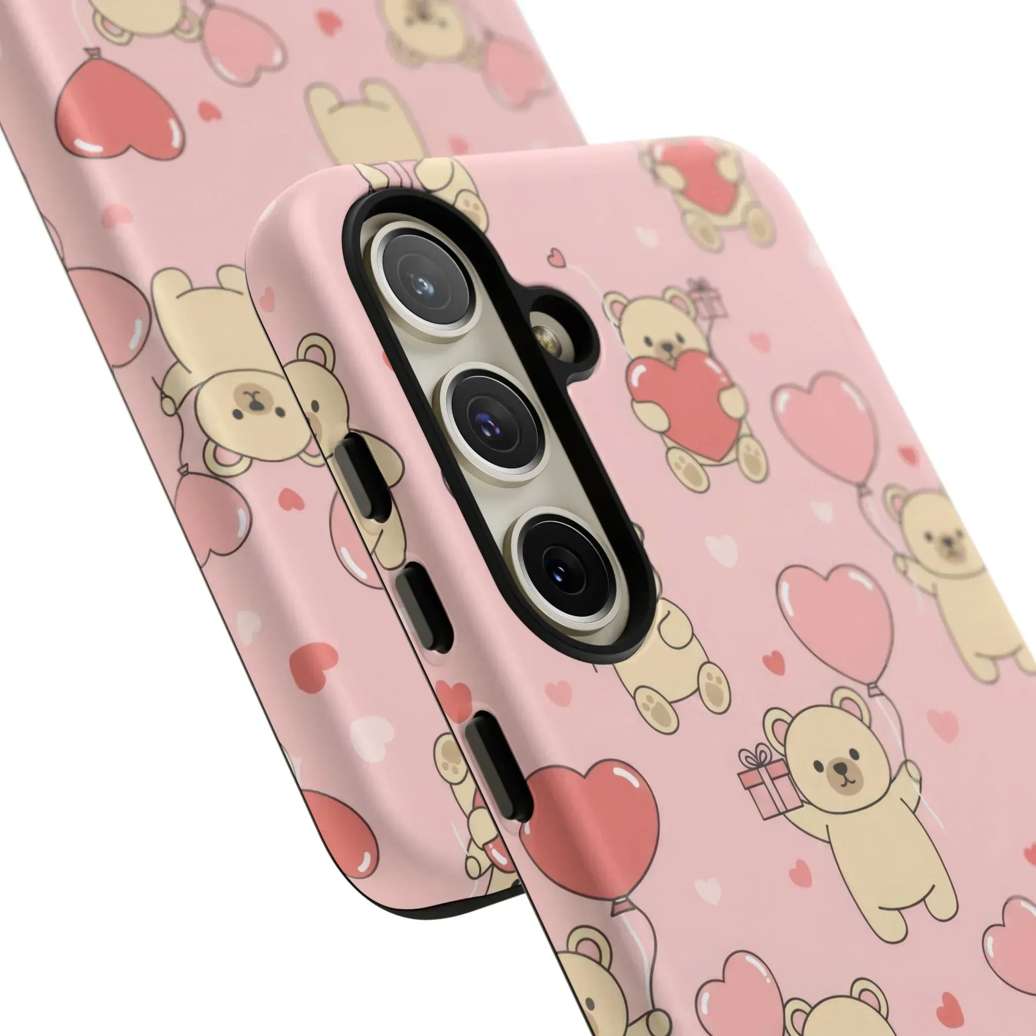 Teddy's Valentine Parade Phone Case for iPhone 11-17 and Galaxy S21-S25 - KARARMDESIGN