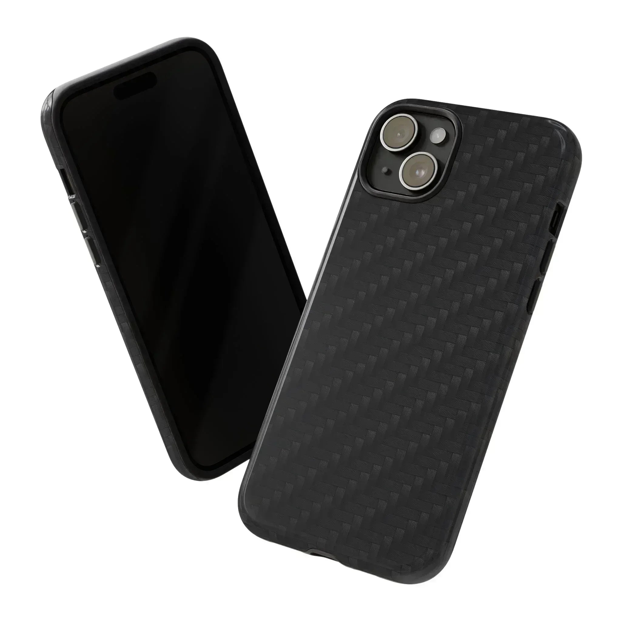 Black Carbon Phone Case for iPhone 8-16 and Google Pixel up to 9 - KARARMDESIGN