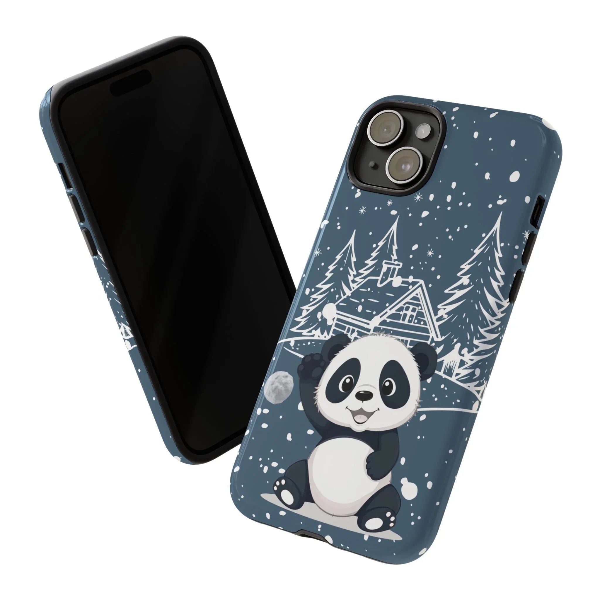 Cute Panda in a Winter Wonderland Phone Case for iPhone 8-17 - KARARMDESIGN
