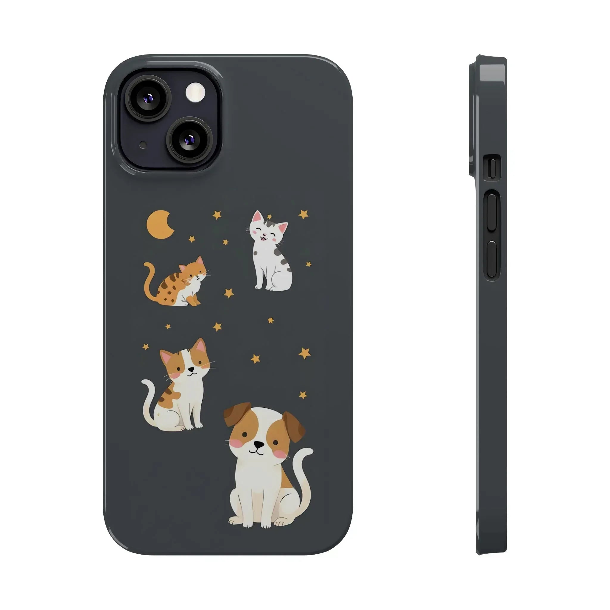 Cute Cat and Dog Phone Case for iPhone 11-17 - KARARMDESIGN