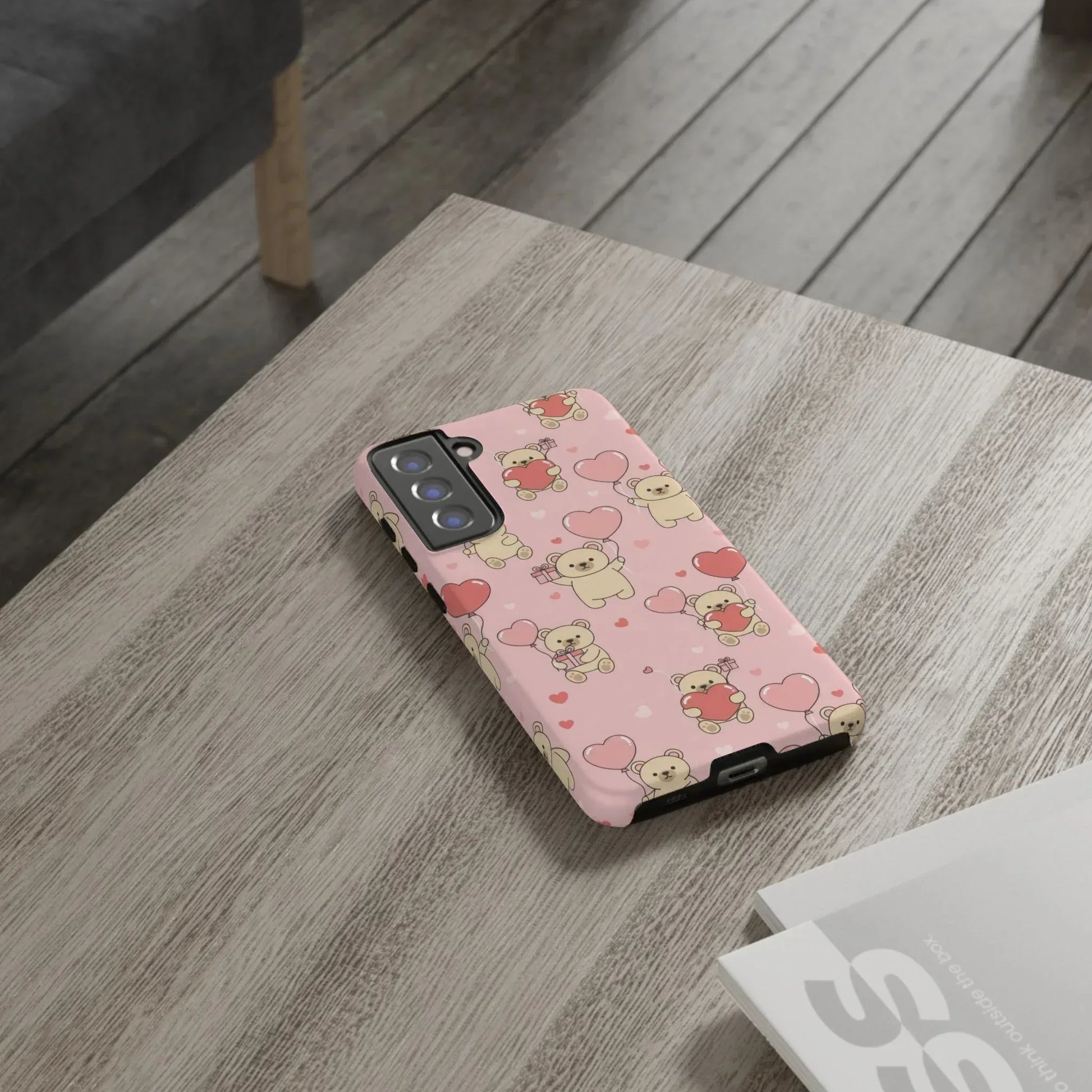 Teddy's Valentine Parade Phone Case for iPhone 11-17 and Galaxy S21-S25 - KARARMDESIGN