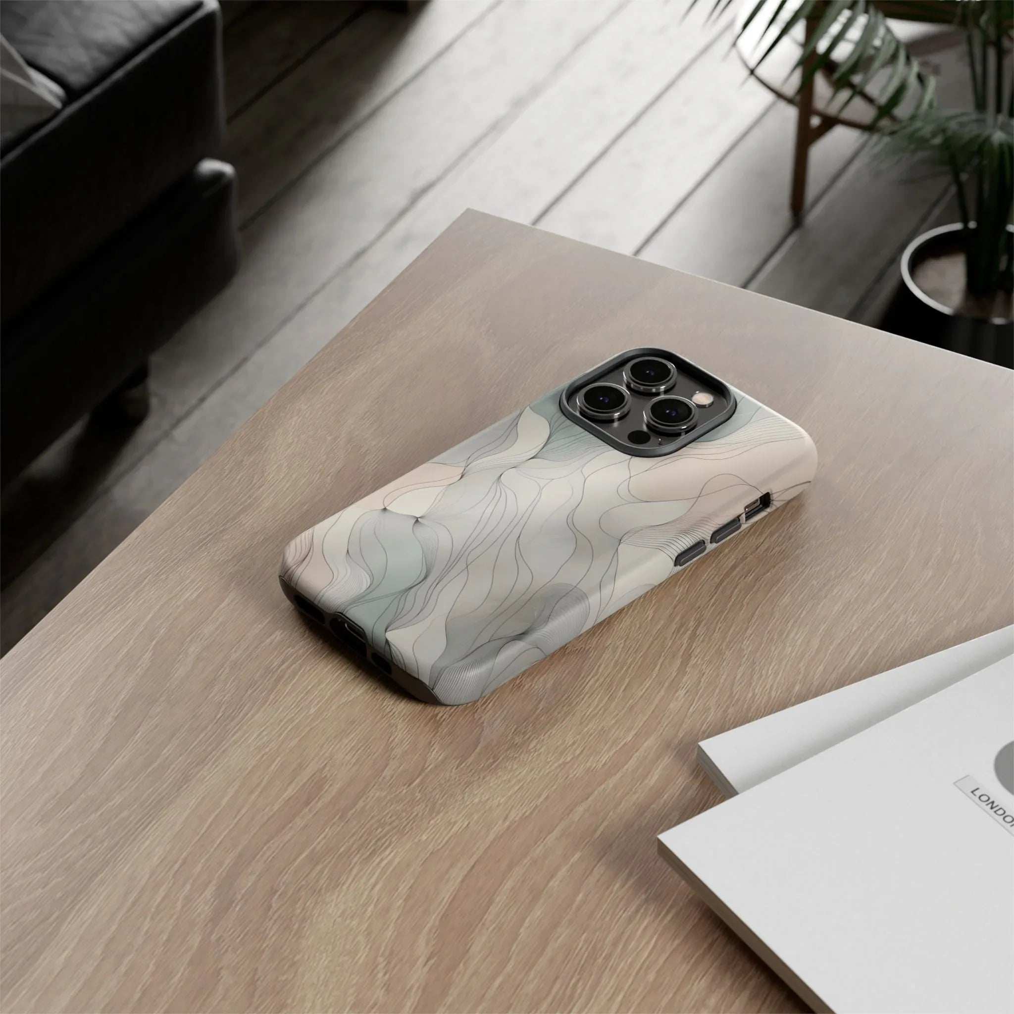 Pastel Wave Phone Case – Minimalist Design for iPhone & Pixel - KARARMDESIGN