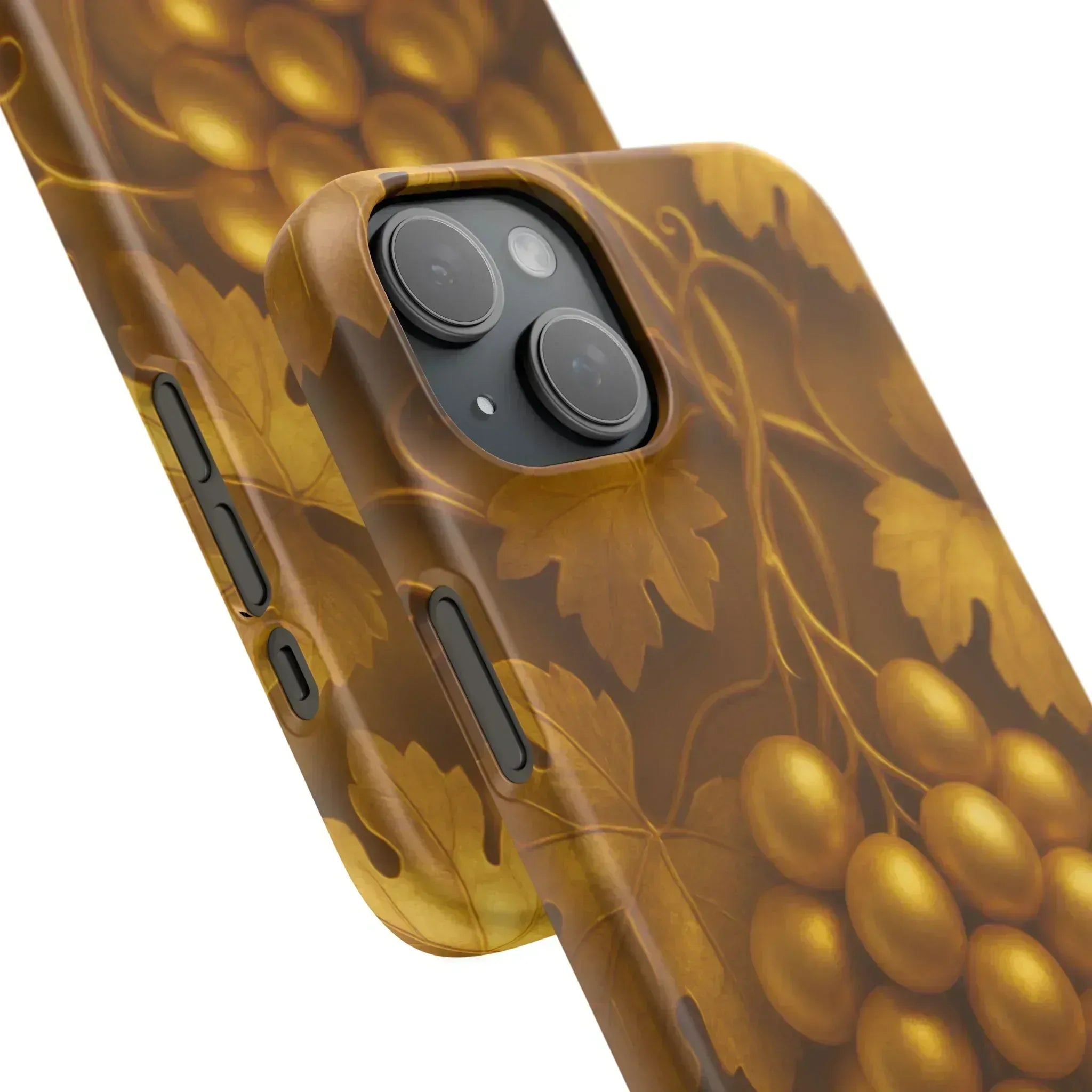 Golden Grapes Phone Case for iPhone 8–16 - KARARMDESIGN