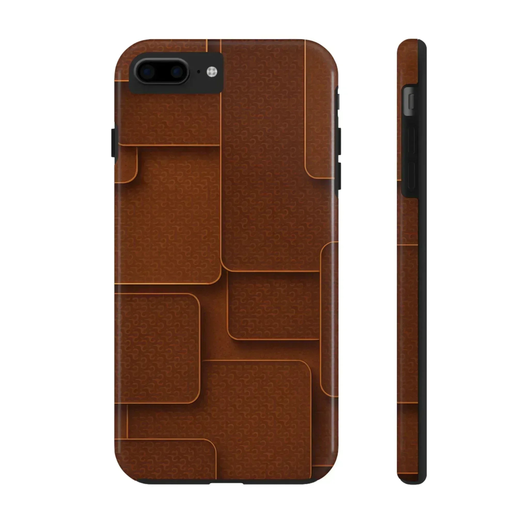Textured Brown Phone Case for iPhone 7-16 and Samsung Galaxy S21-S24 - KARARMDESIGN
