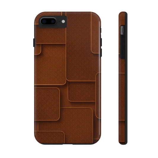 Textured Brown Phone Case for iPhone 7-16 and Samsung Galaxy S21-S24 Models - KarArmDesign