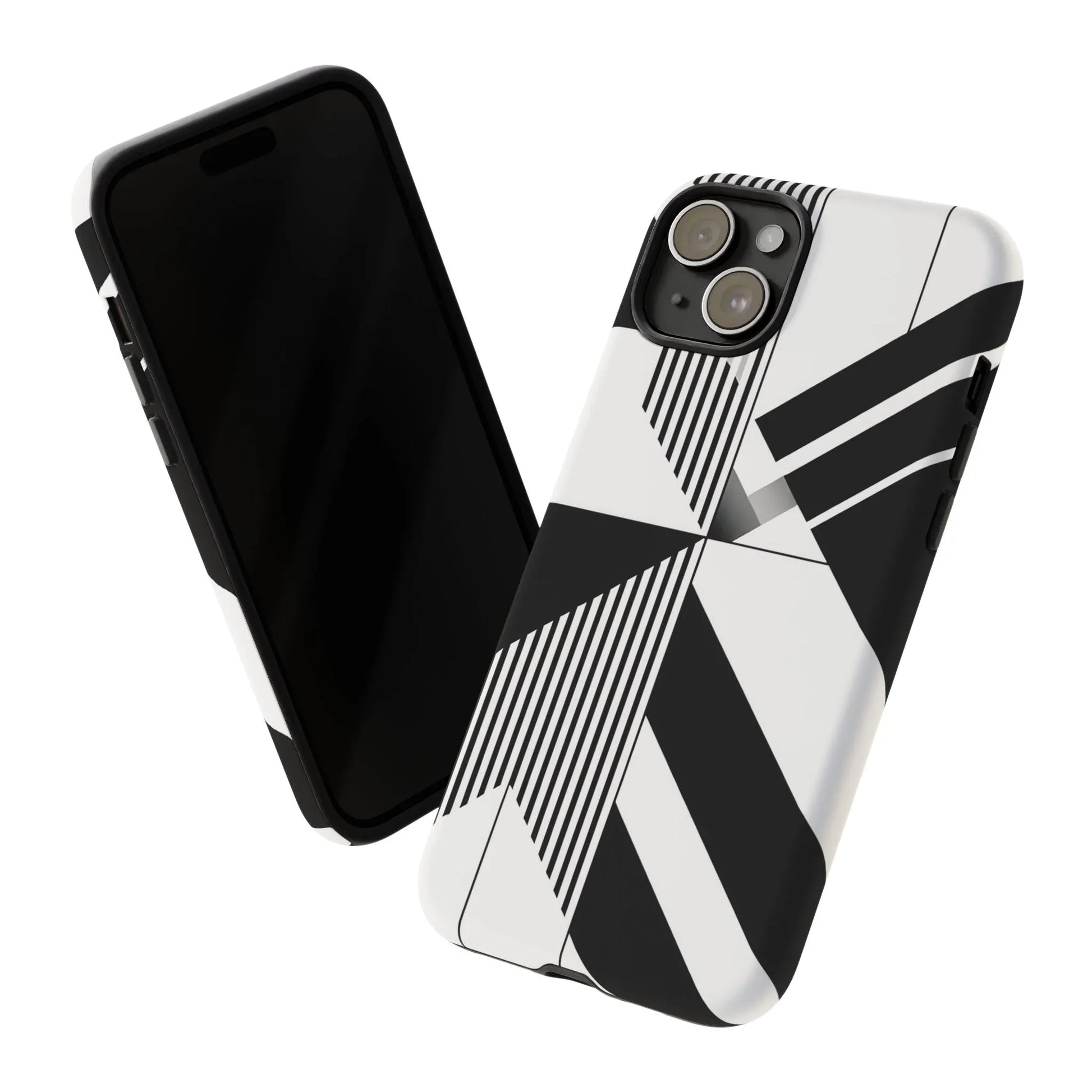 Monochrome Tough Phone Case for iPhone 11-16 and Galaxy S20–S25 - KARARMDESIGN