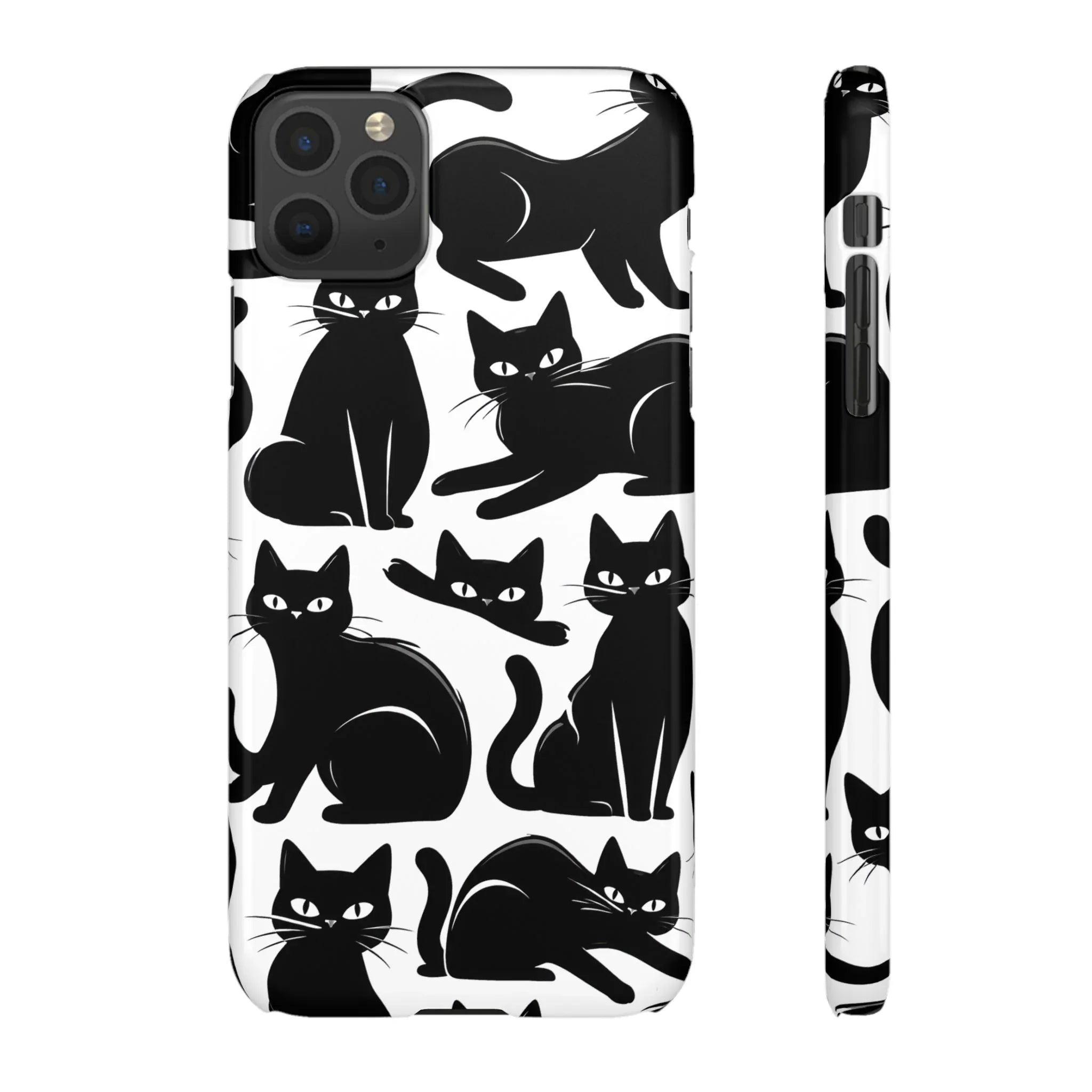 Black Cats Phone Case for iPhone 11-17 and Galaxy S20-S25 - KARARMDESIGN