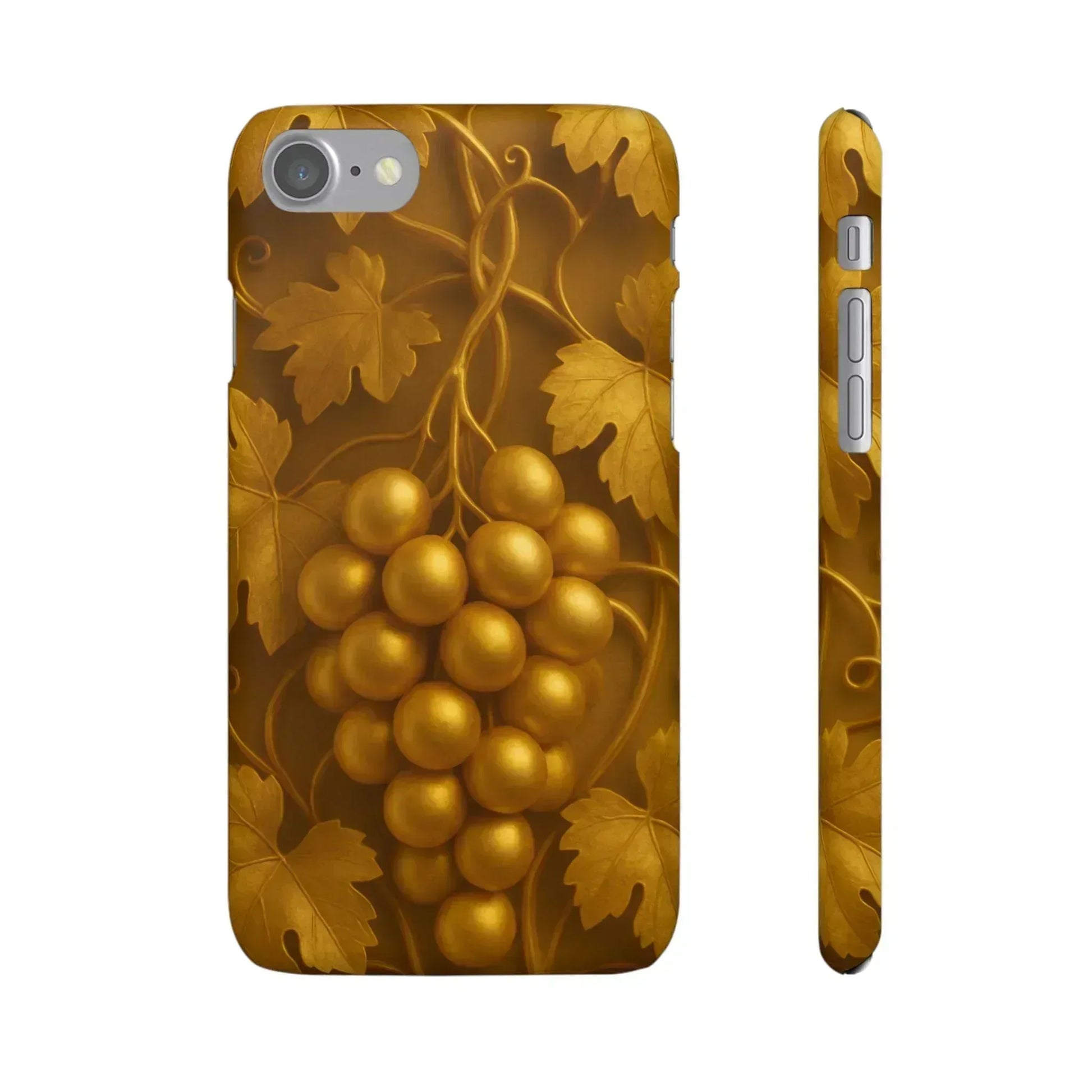 Golden Grapes Phone Case for iPhone 8–16 - KARARMDESIGN