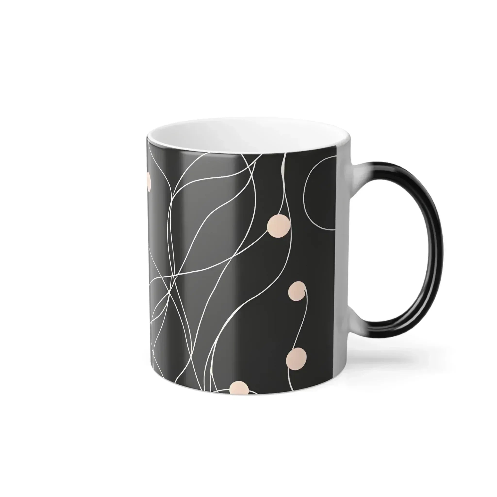 Wavy Black & Gold Color Morphing Mug – 11oz - KARARMDESIGN