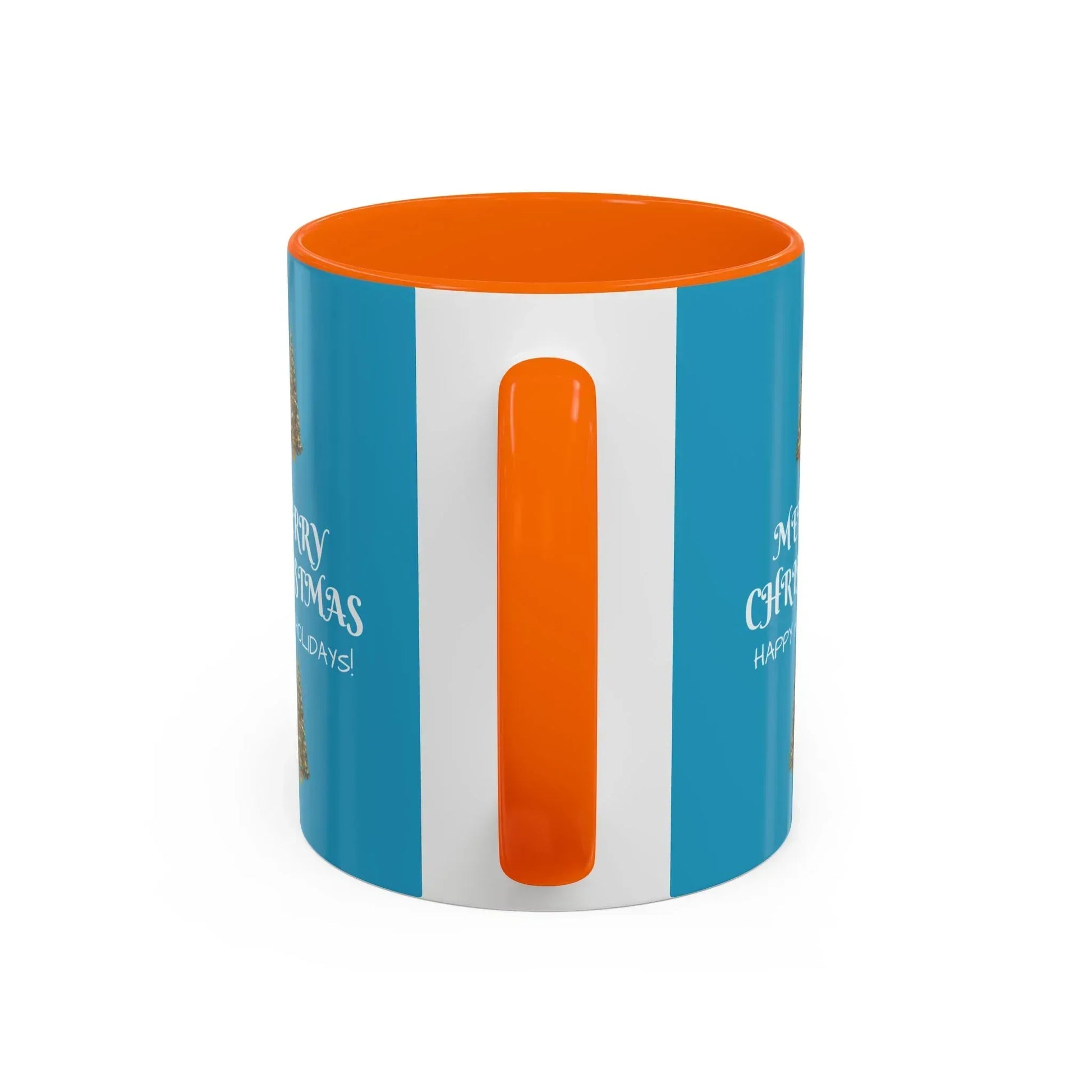 Merry Christmas and Happy Holidays Mug - Accent Coffee Mug (11, 15oz) - KARARMDESIGN