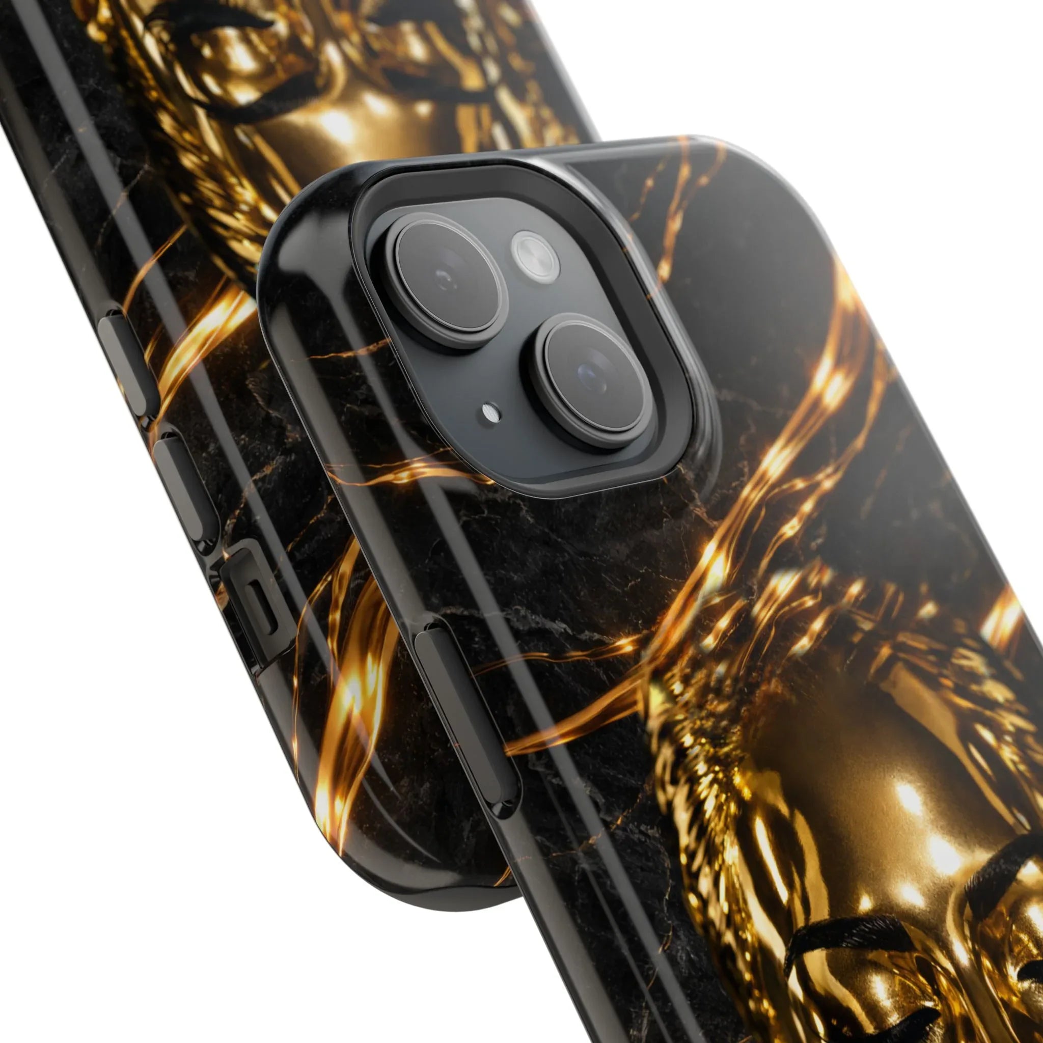 Luxury Gold Portrait Phone Case for iPhone 11-17 and Galaxy S21-S25 - KARARMDESIGN