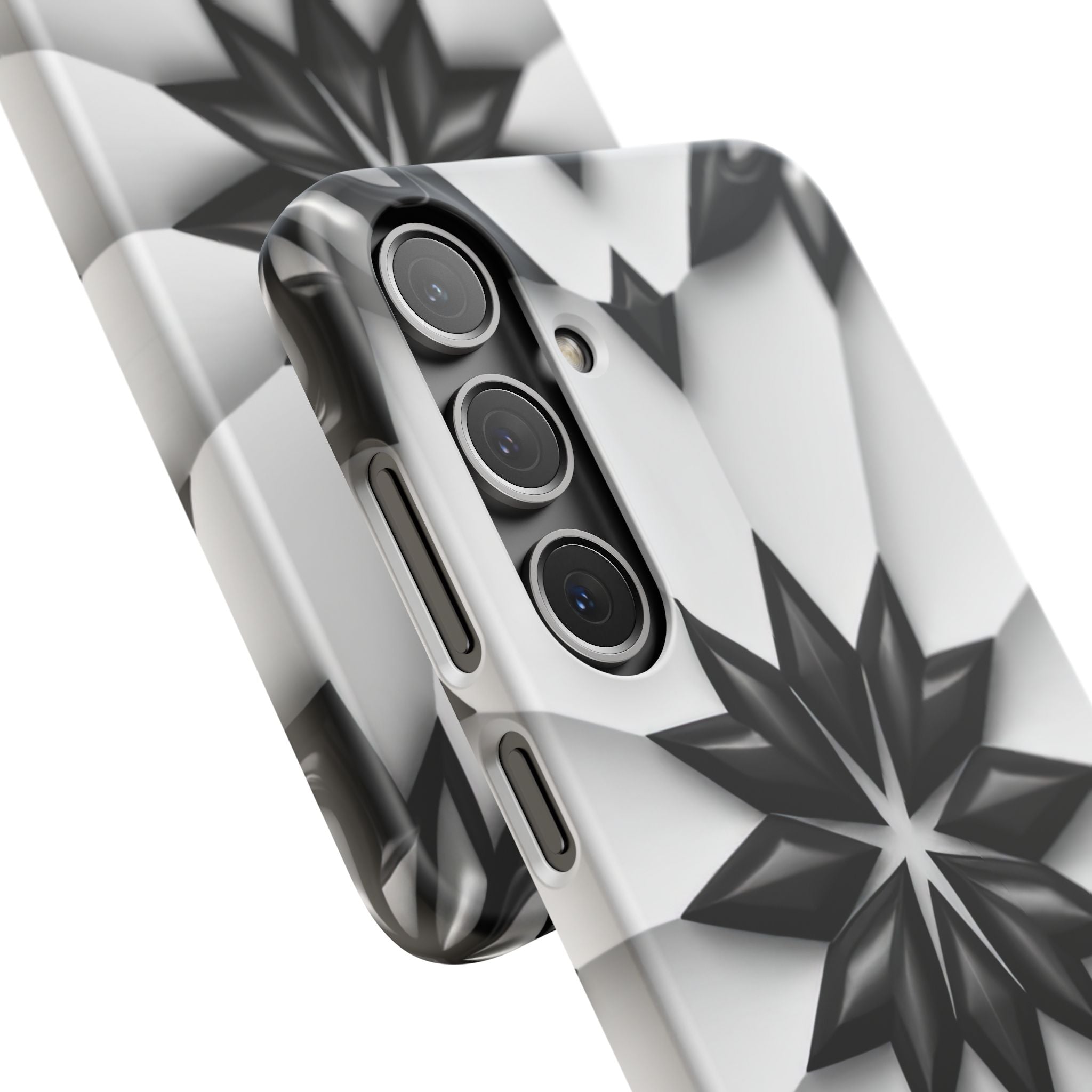 Black & White Geometric Snap Case for iPhone & Samsung Galaxy