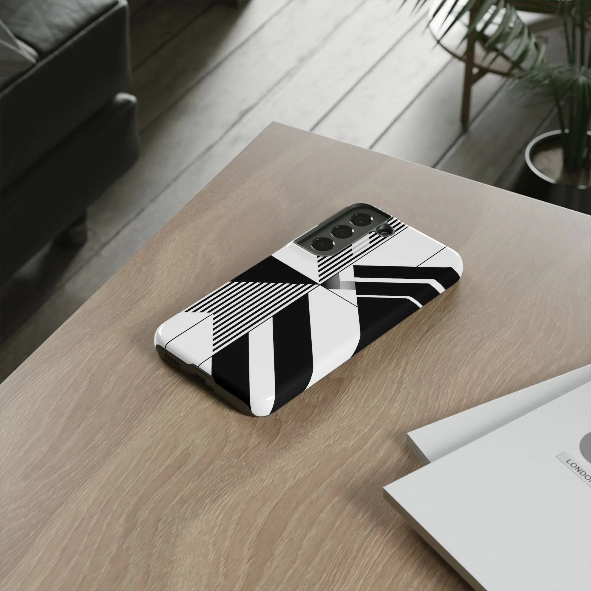 Monochrome Tough Phone Case for iPhone 11-16 and Galaxy S20–S25 - KARARMDESIGN