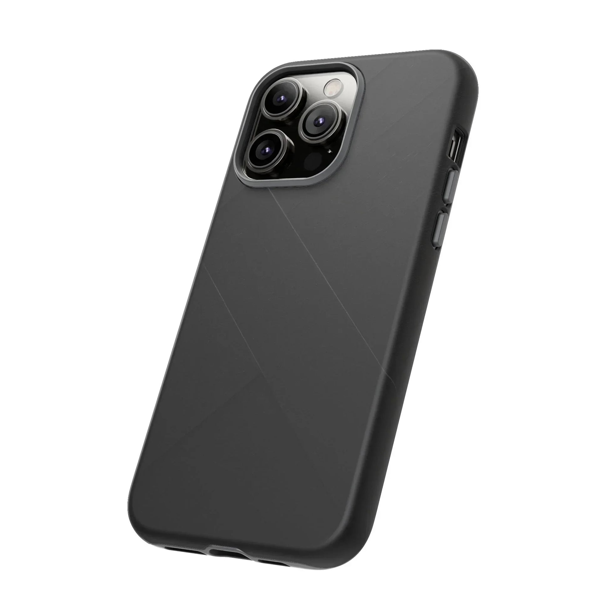 Matte Black Diagonal Line Phone Case for iPhone 8-16 and Galaxy S10-S25 Models - KarArmDesign