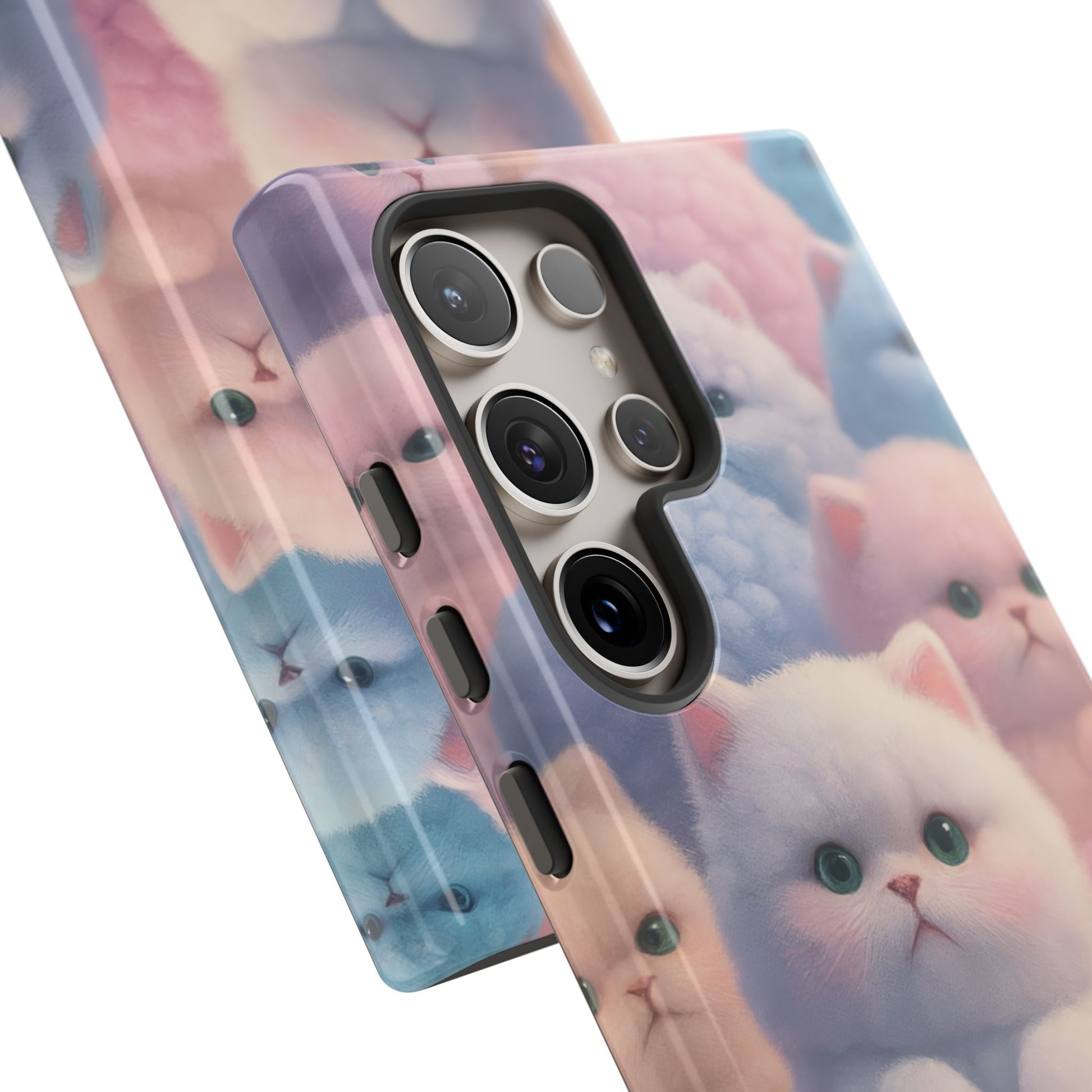 Pastel Kitten Phone Case for iPhone 8-17 and Samsung Galaxy S10-S25 Models - KARARMDESIGN