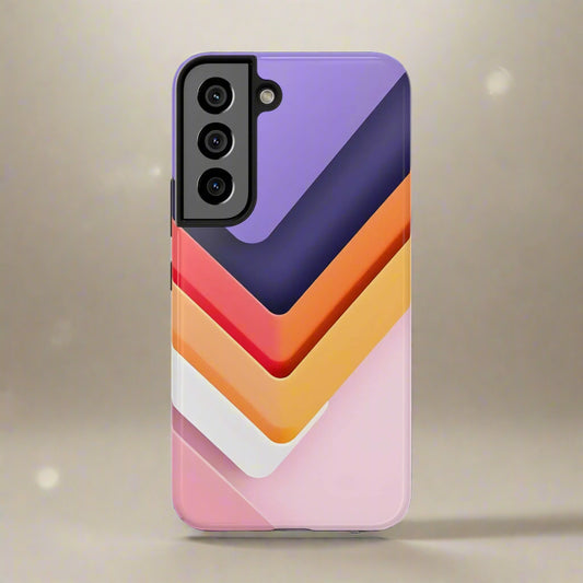 Vibrant Geometric Chevron Phone Case for iPhone and Samsung Galaxy - KarArmDesign