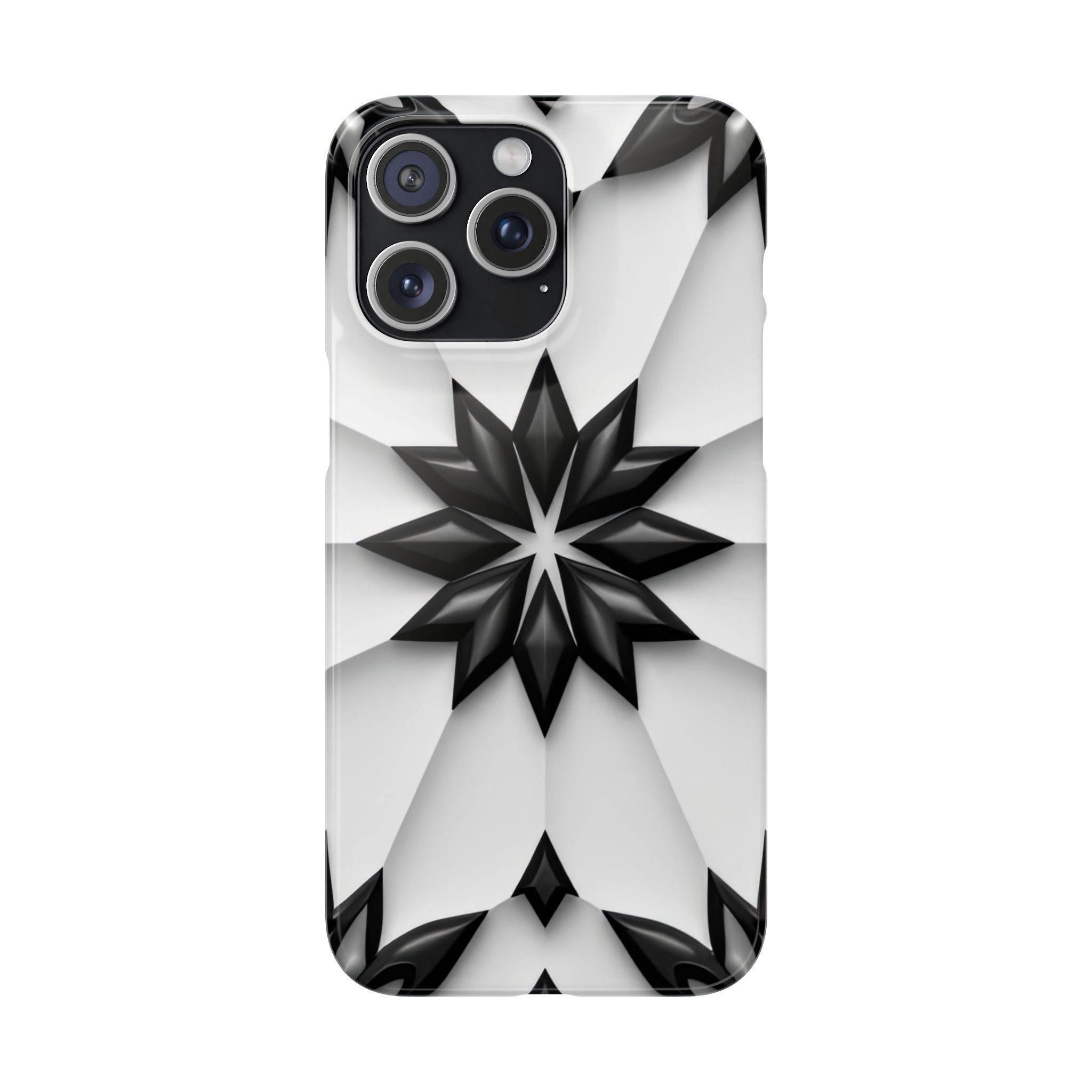 Black & White Geometric Snap Case for iPhone & Samsung Galaxy