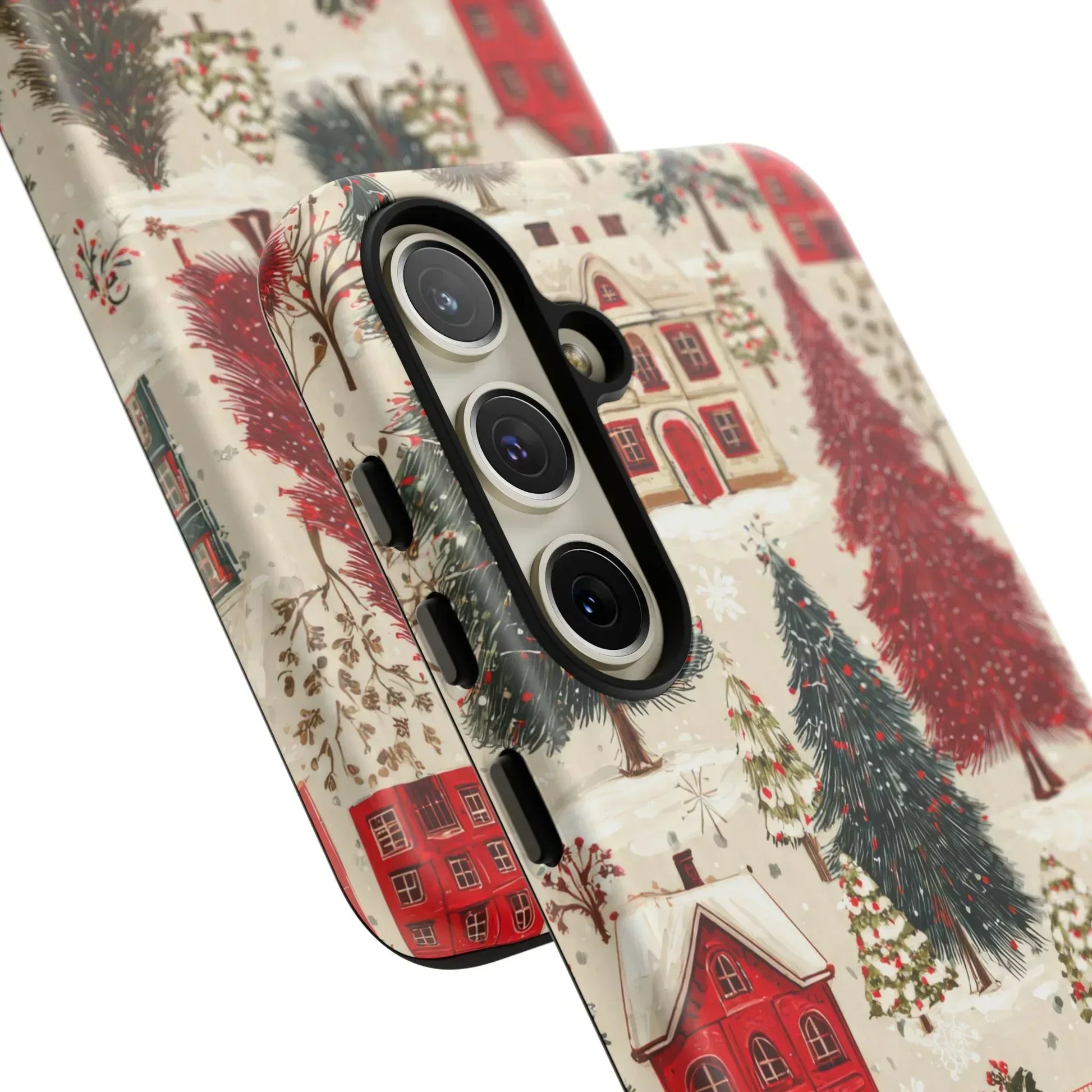 Cozy Winter Village Phone Case for iPhone 11-17 and Galaxy S10-S25 - KARARMDESIGN