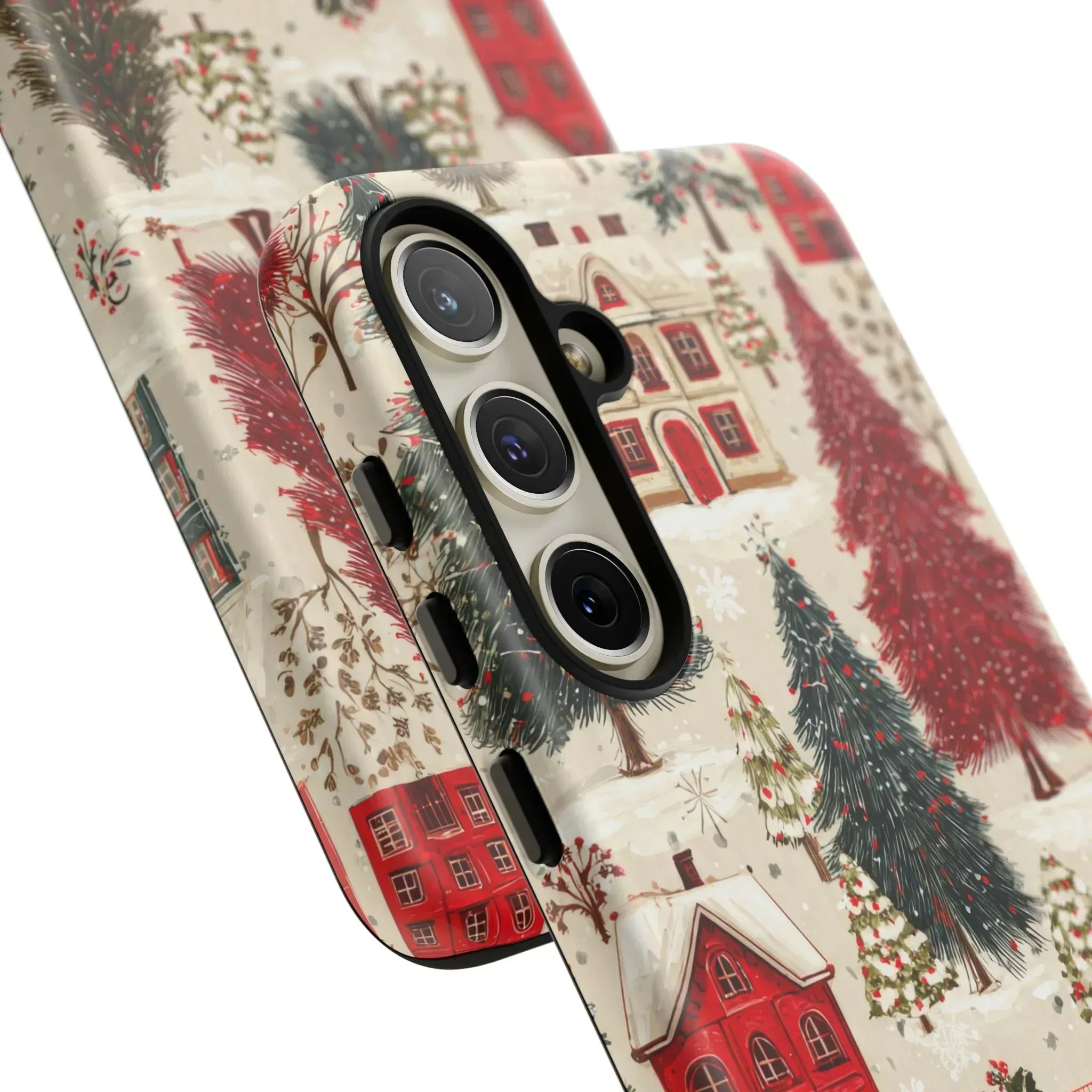 Cozy Winter Village Phone Case for iPhone 11-17 and Galaxy S10-S25 - KARARMDESIGN