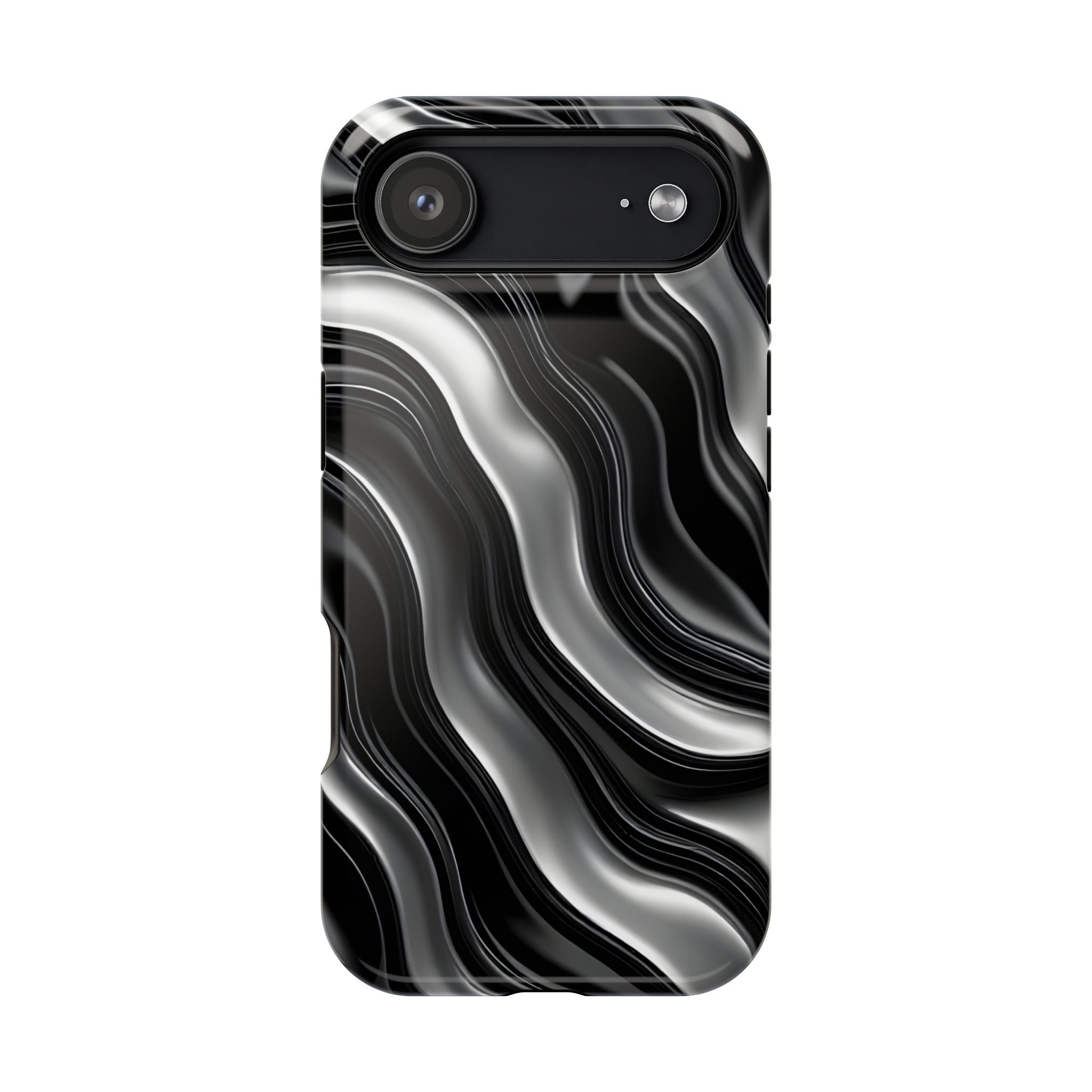 Wavy Illusion Marble Phone Case for iPhone 13-17